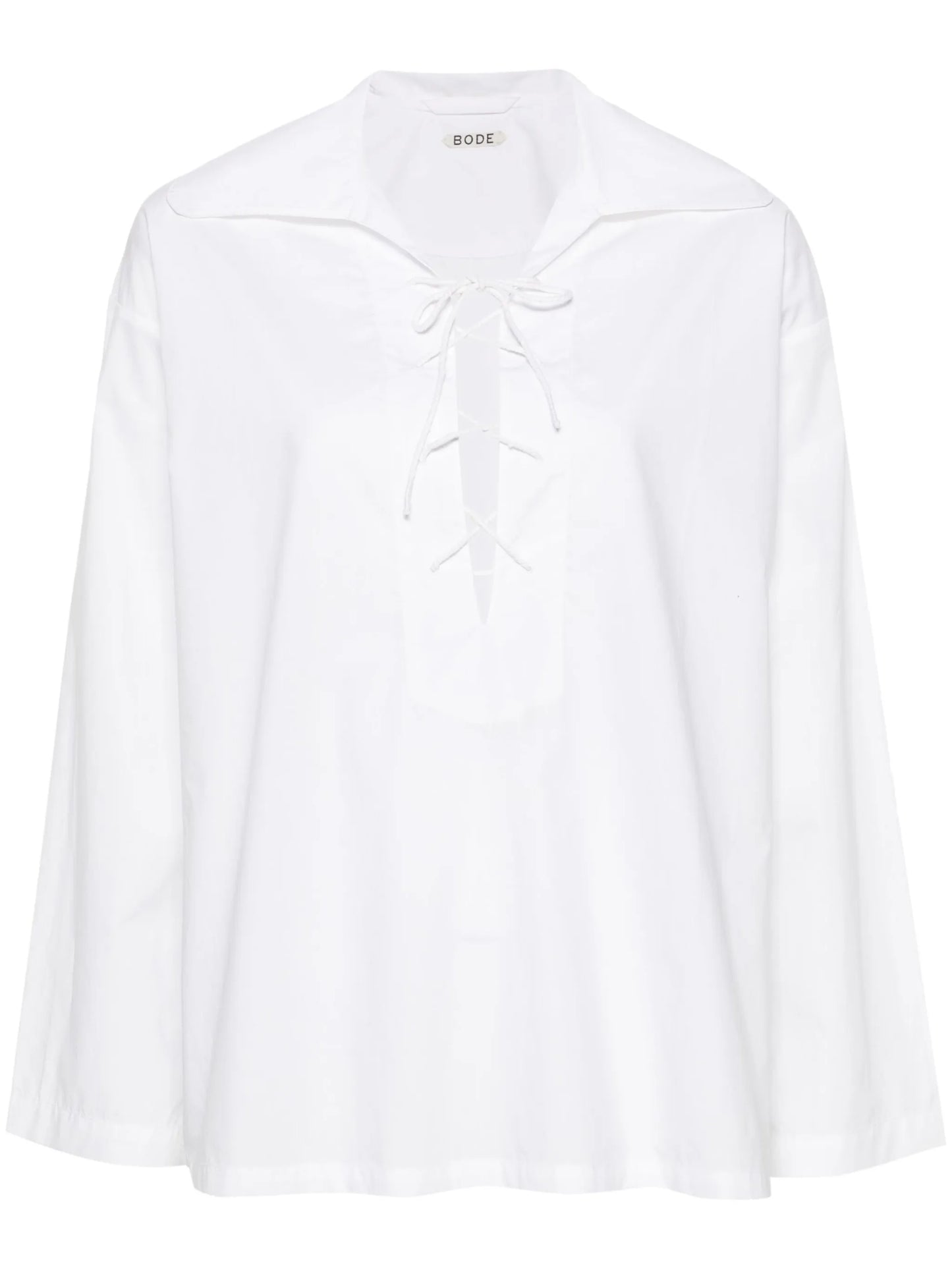 Bonnie lace-up cotton shirt