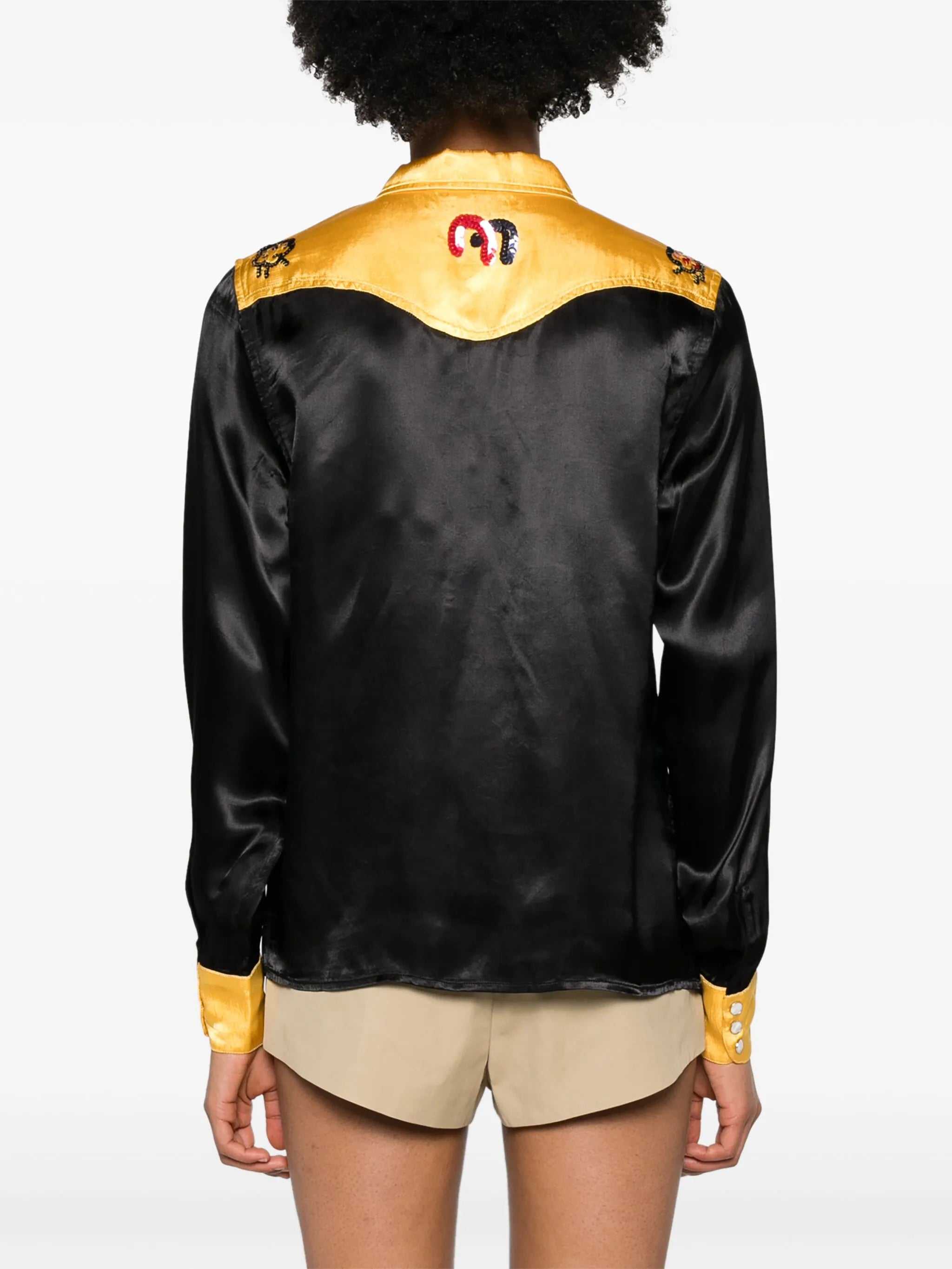 Sequin Rodeo satin shirt
