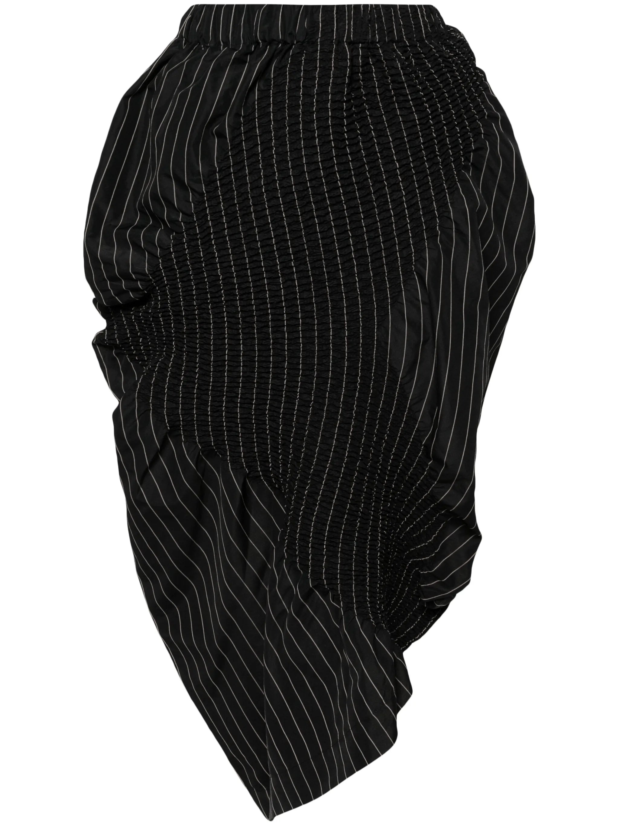 Contraction asymmetric midi skirt
