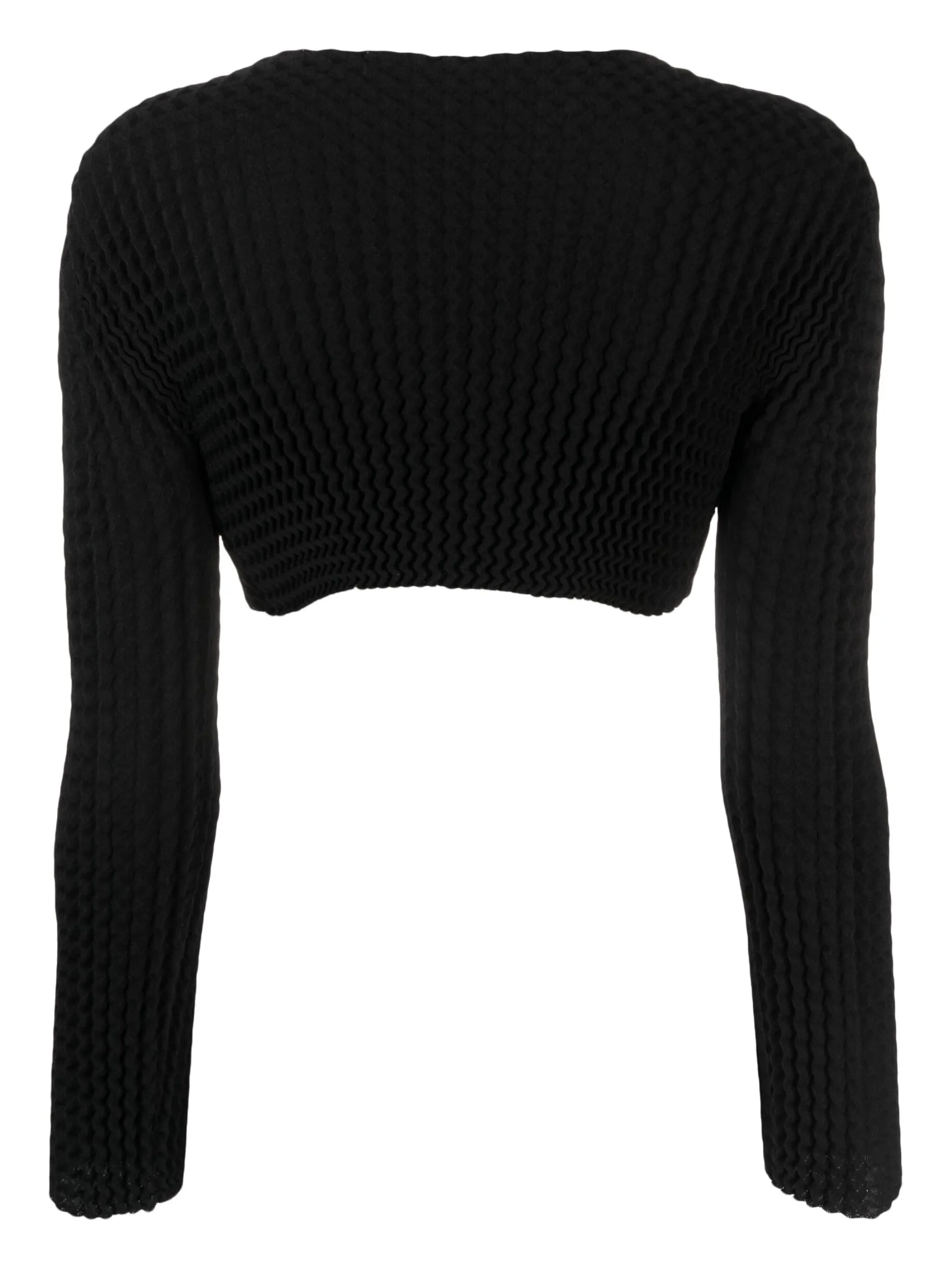 plissé cropped top