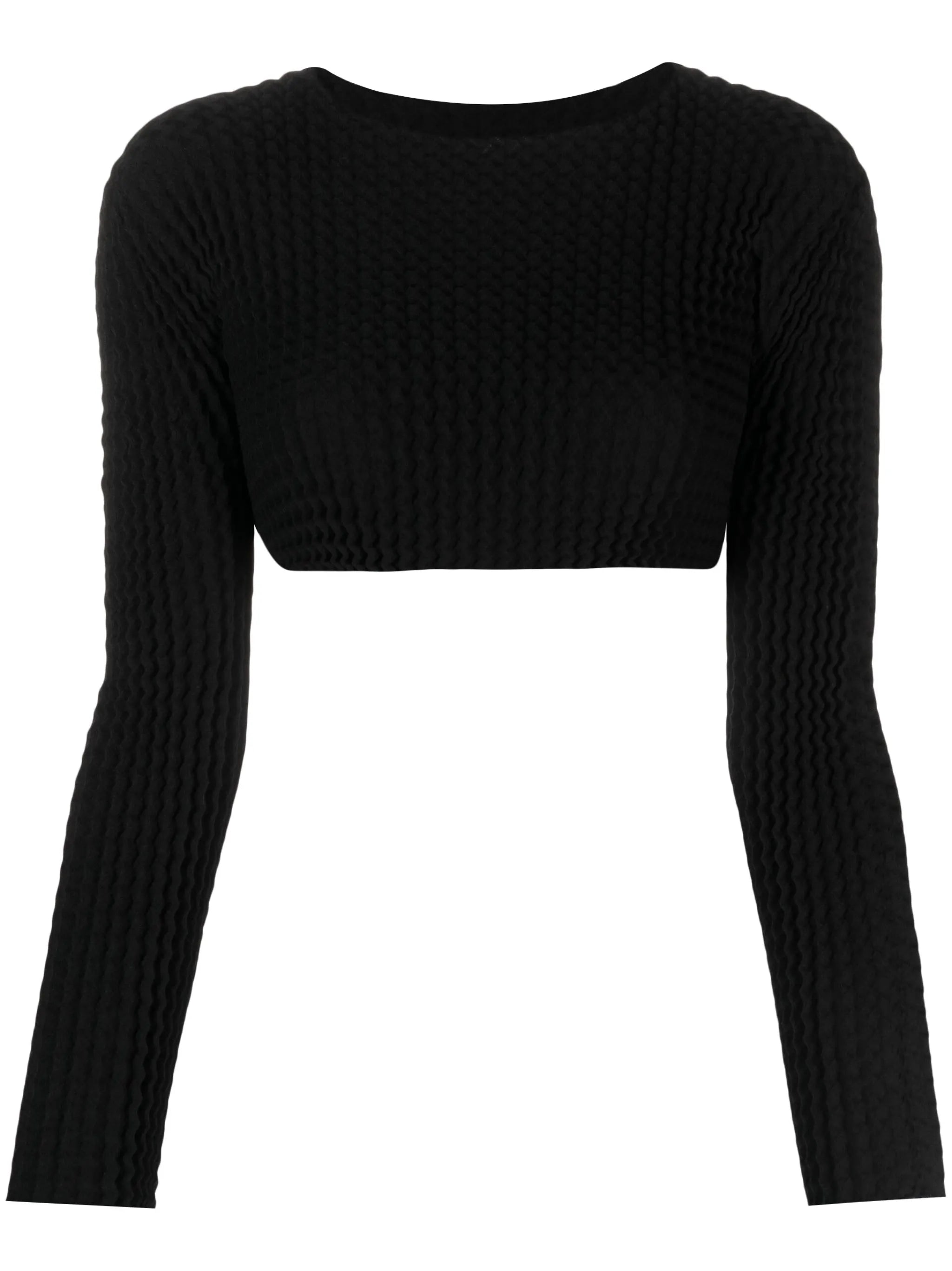 plissé cropped top