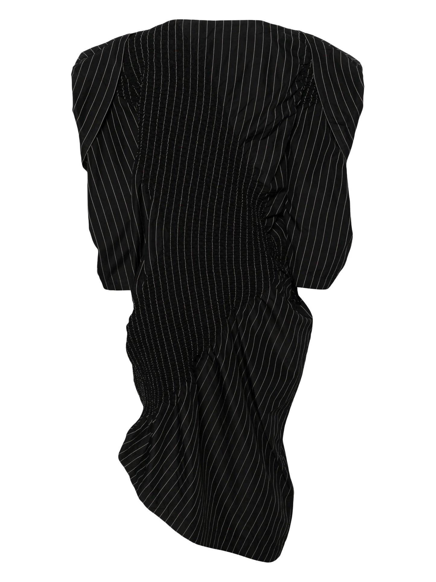 Contraction asymmetric midi dress