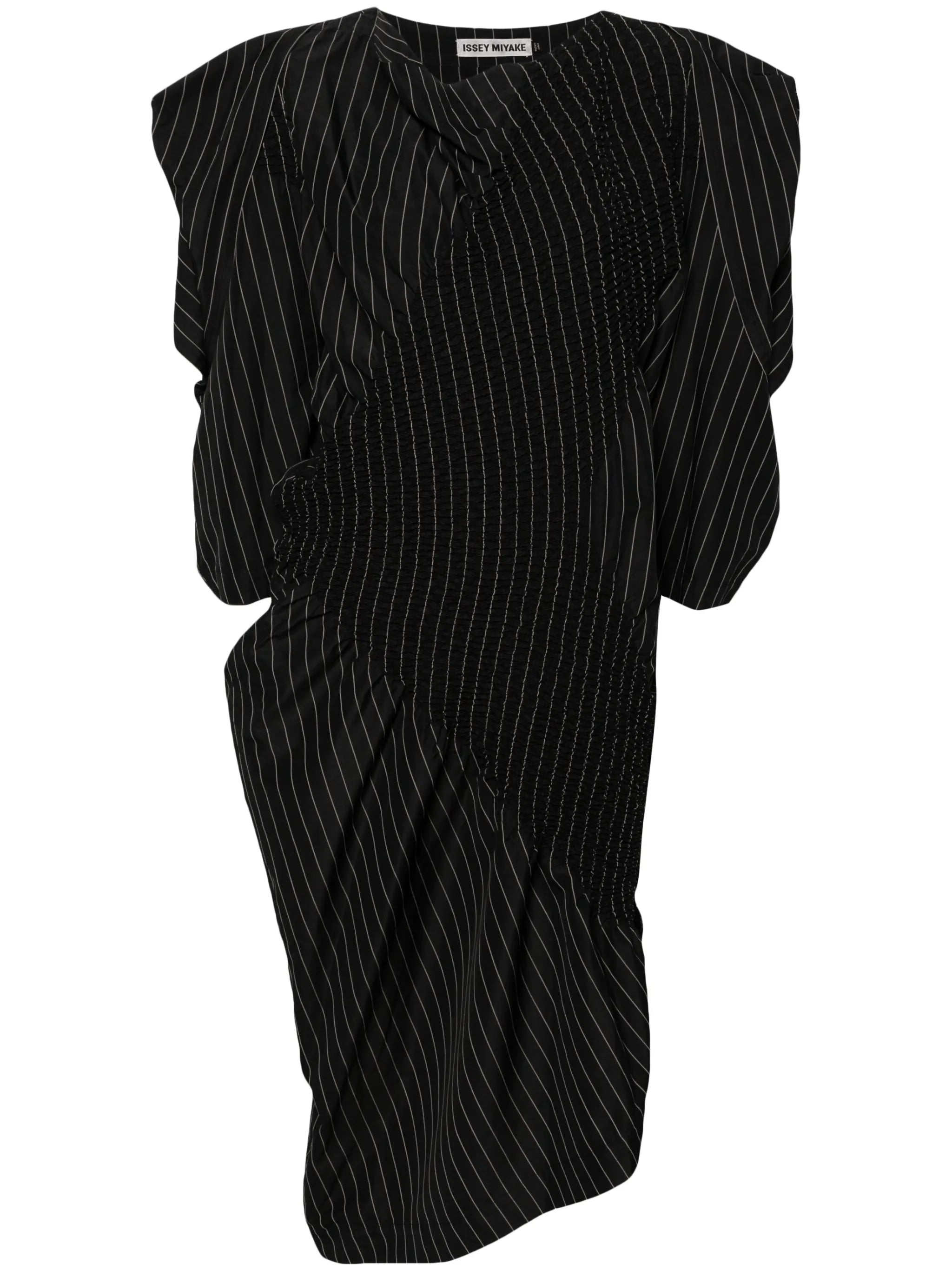 Contraction asymmetric midi dress
