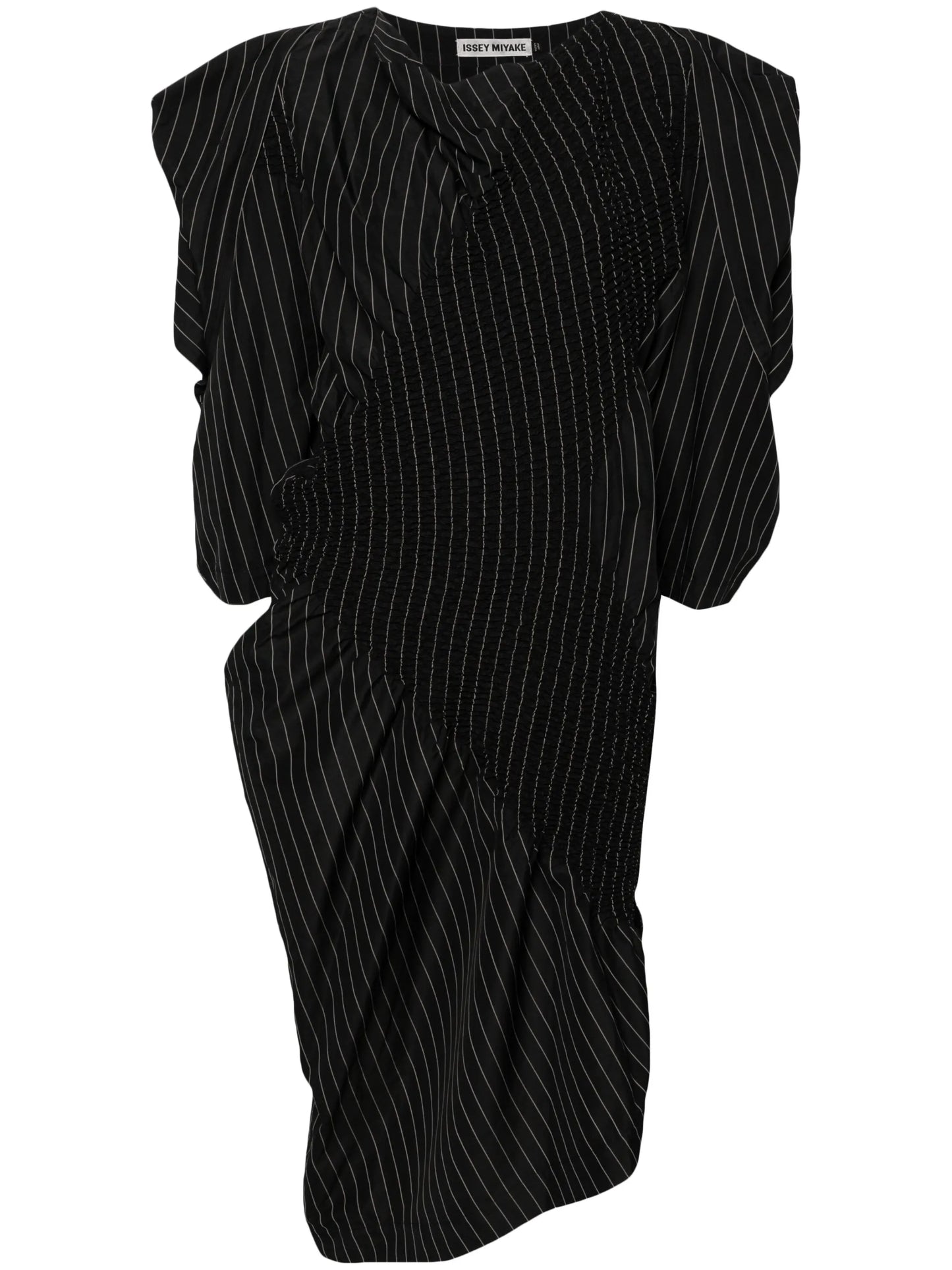 Contraction asymmetric midi dress