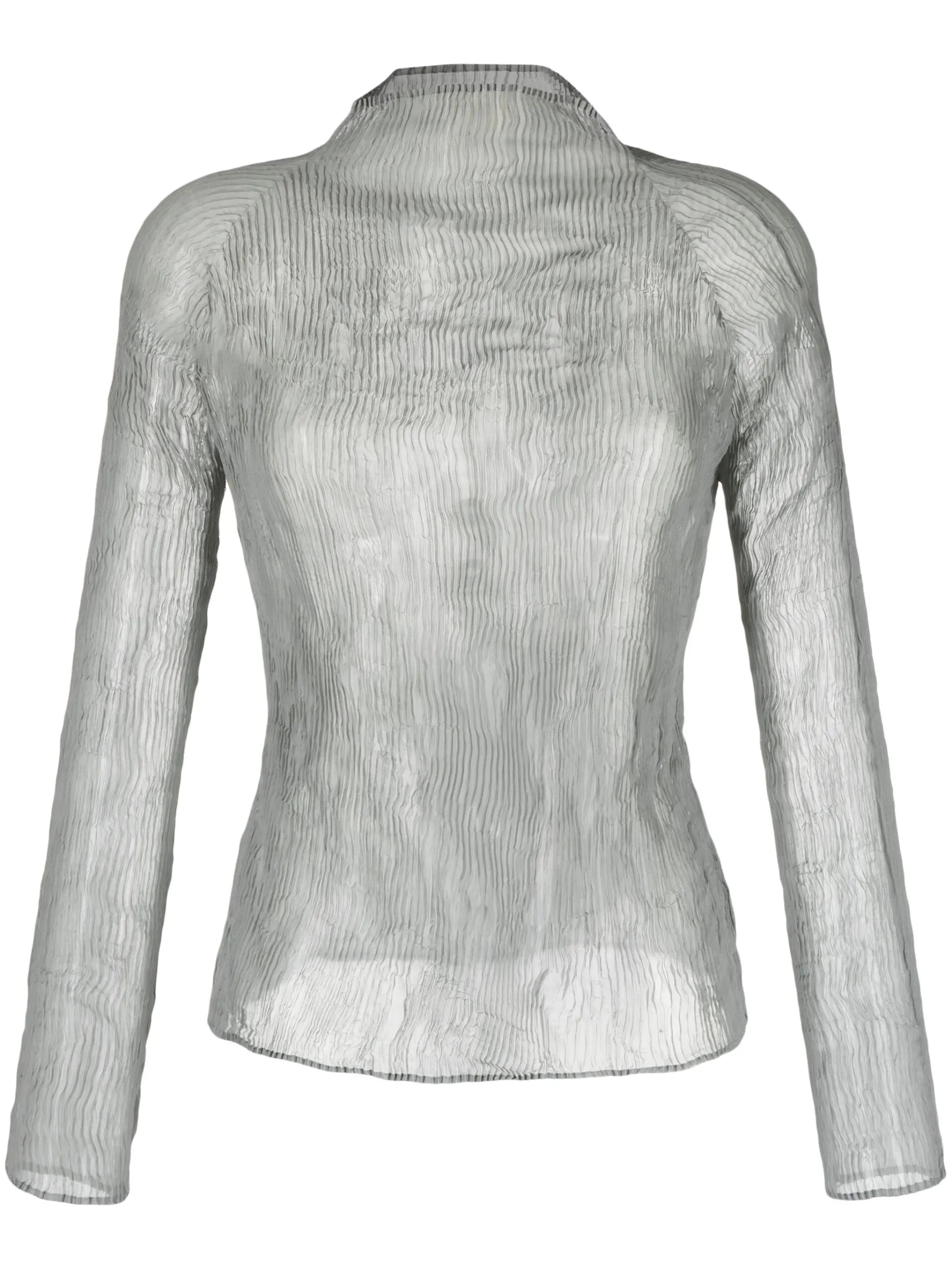plissé chiffon top