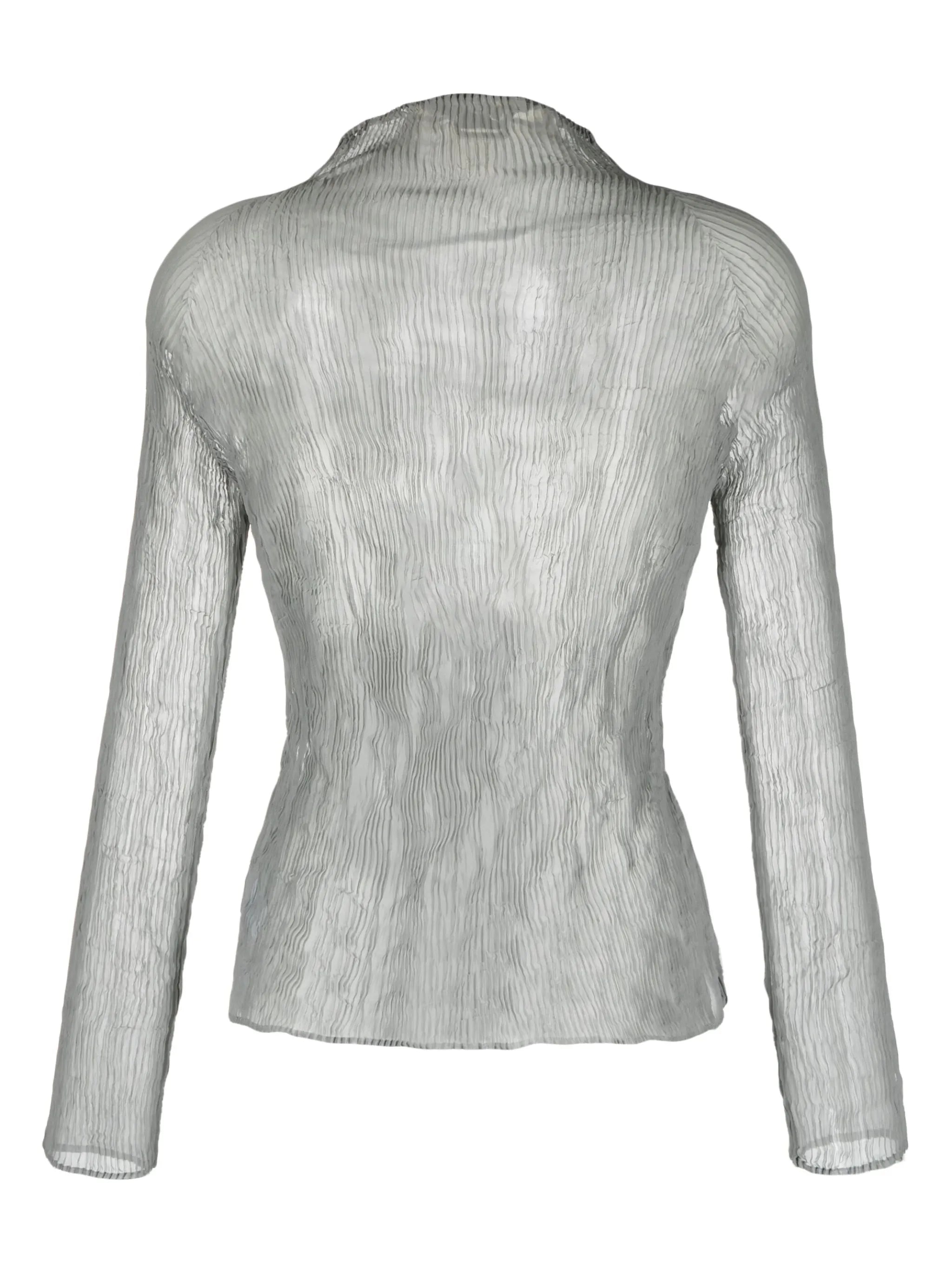 plissé chiffon top