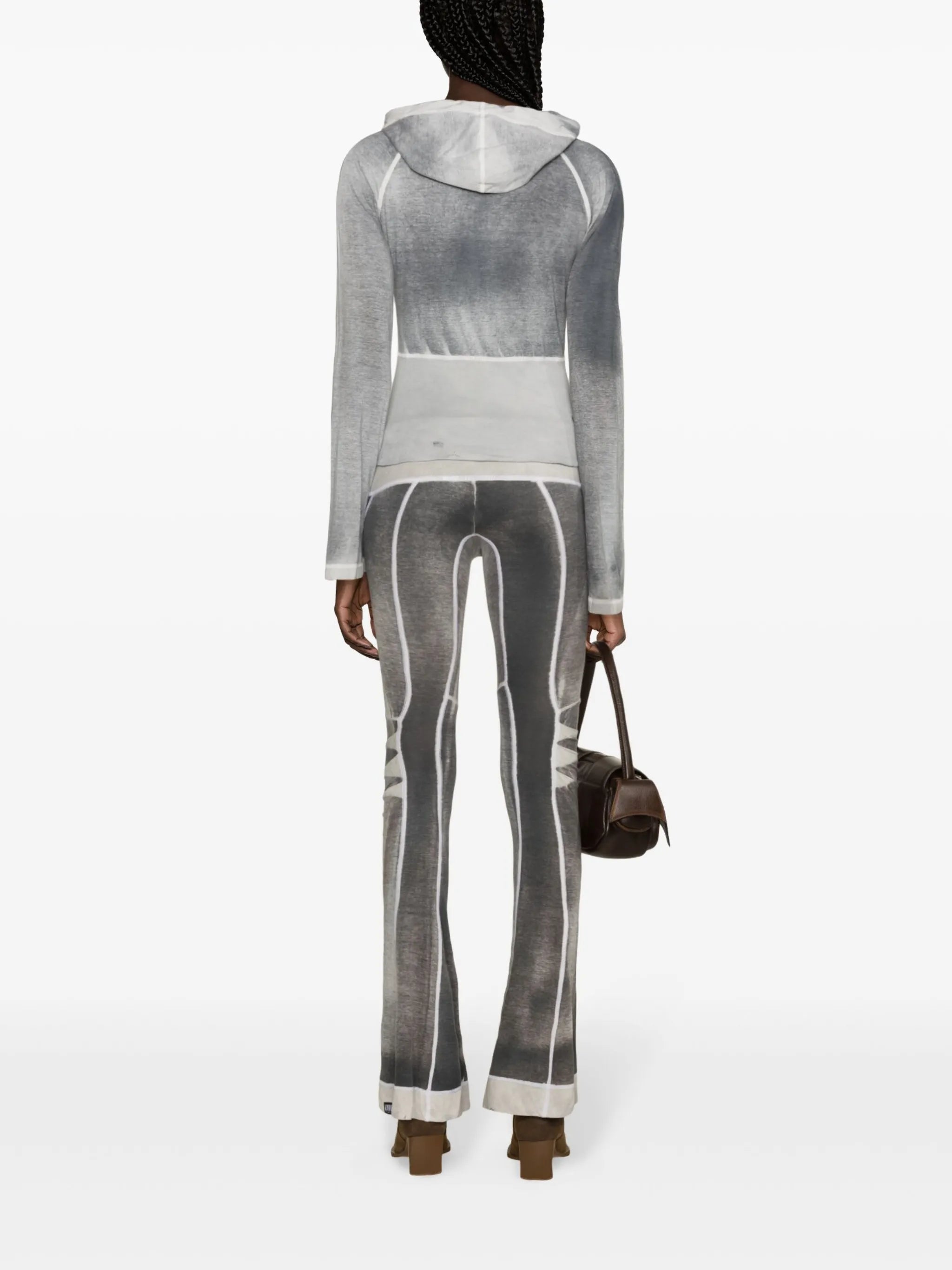 Raze washed panelled  hoodie