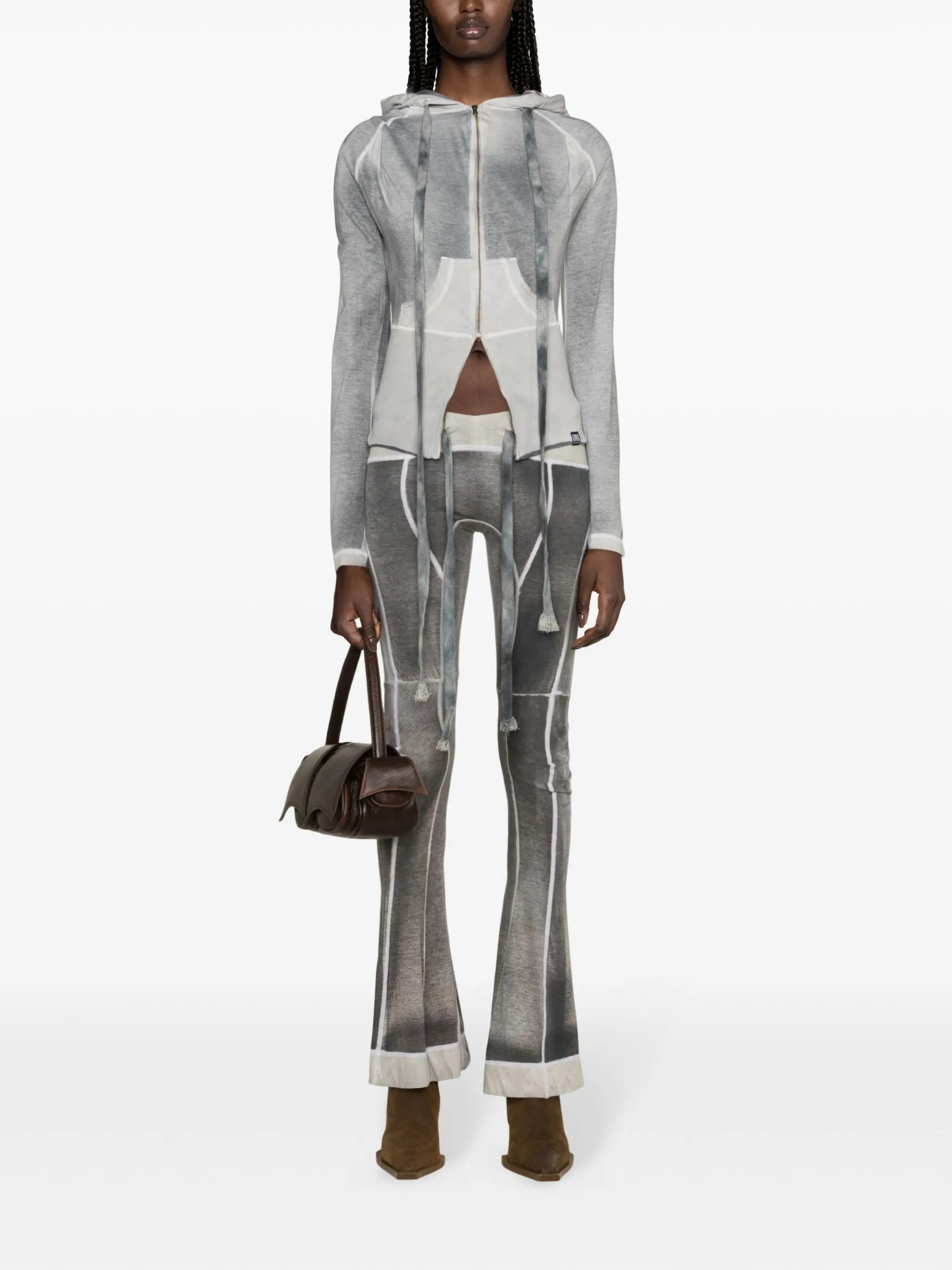 Raze washed panelled  hoodie