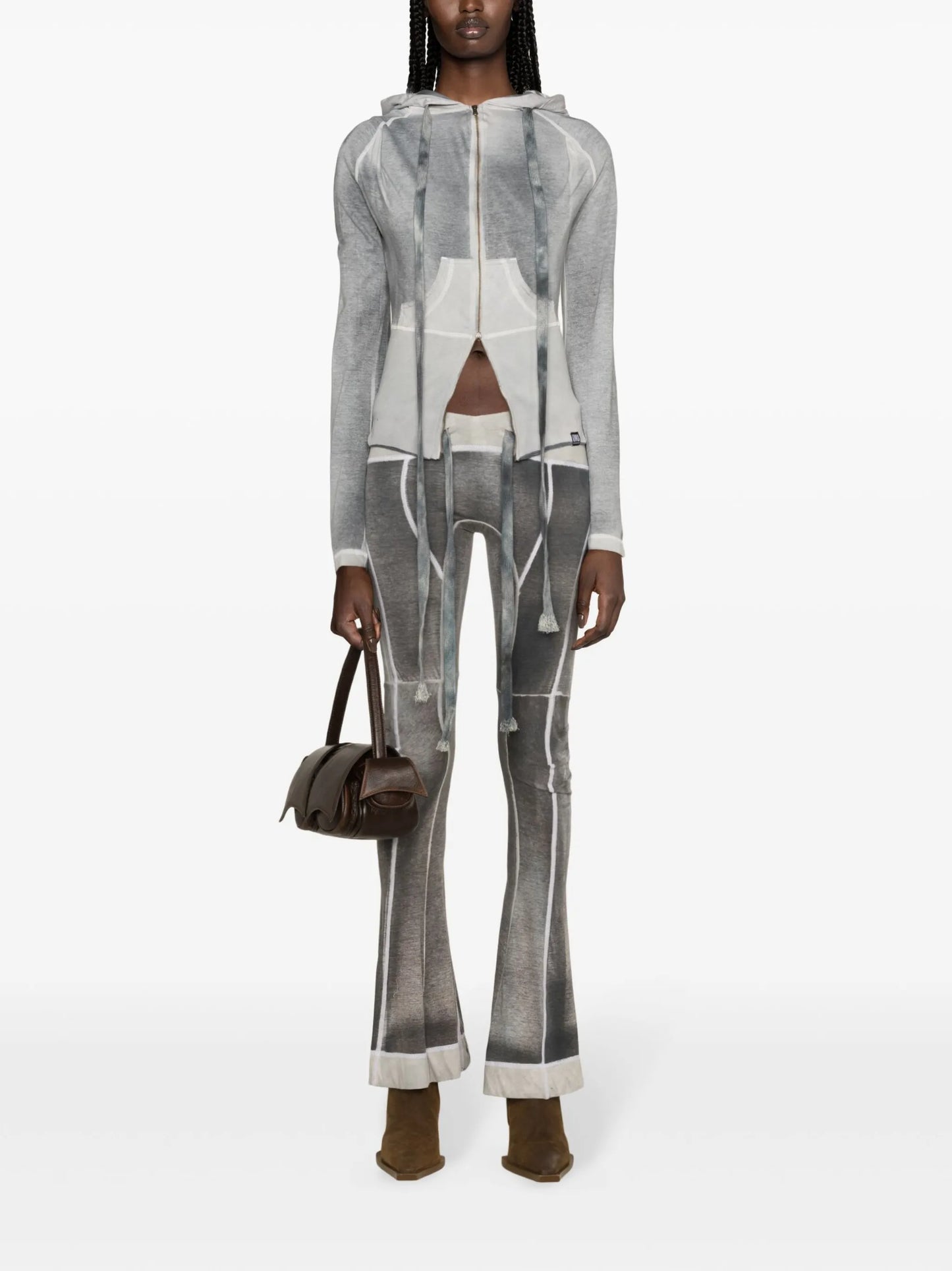 Raze washed panelled  hoodie
