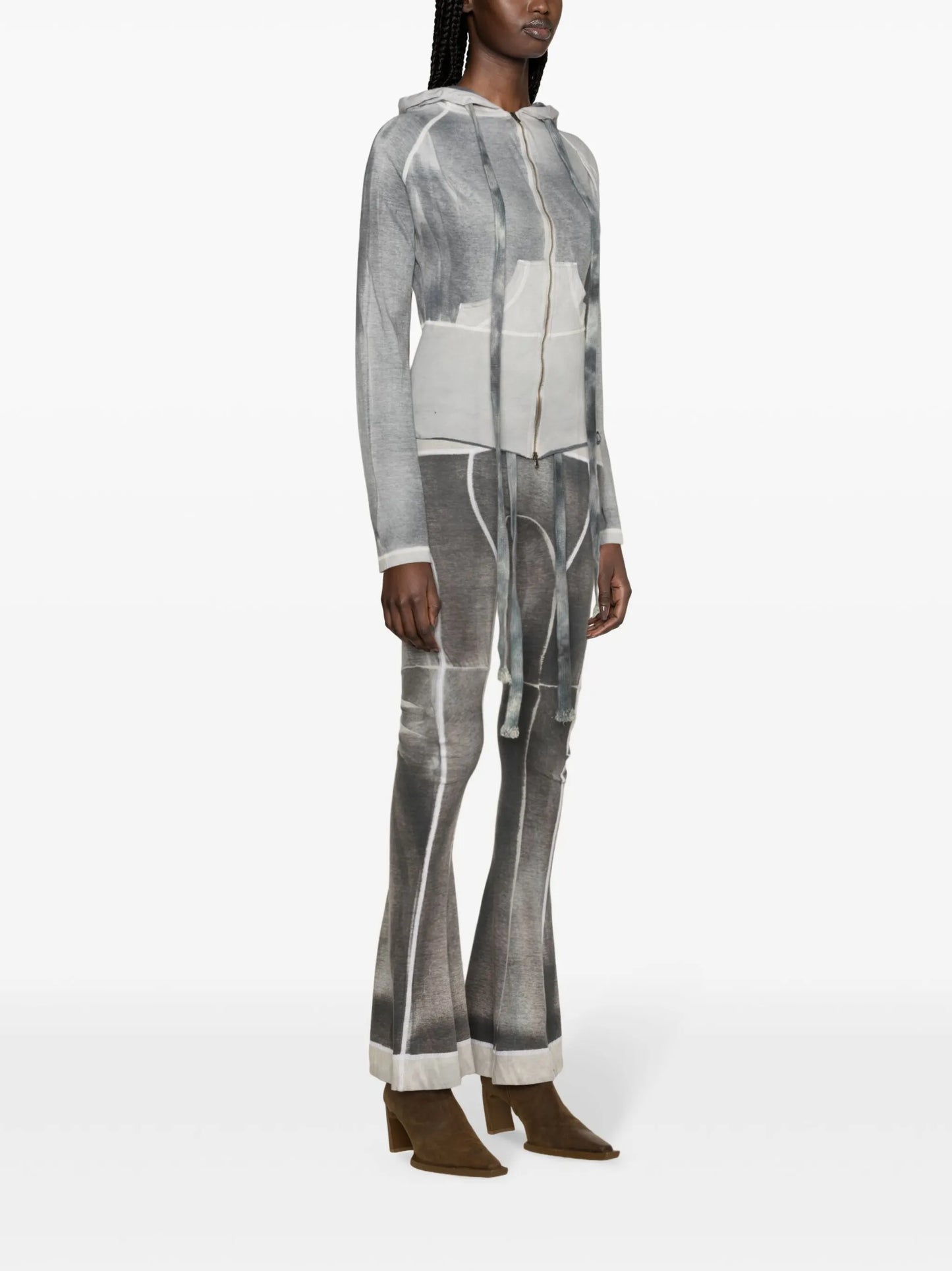 Raze washed panelled  hoodie