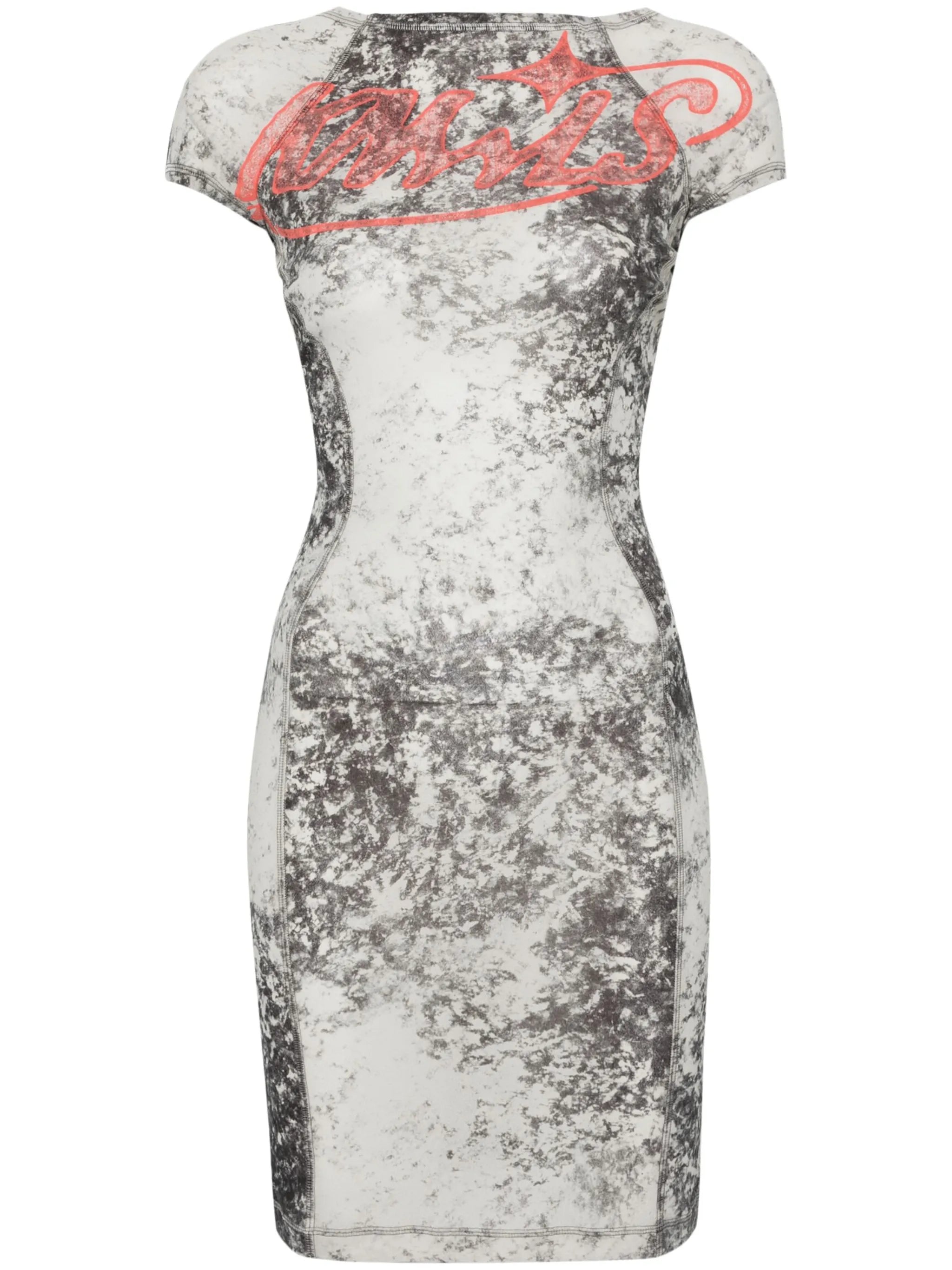 Turbo logo-print dress