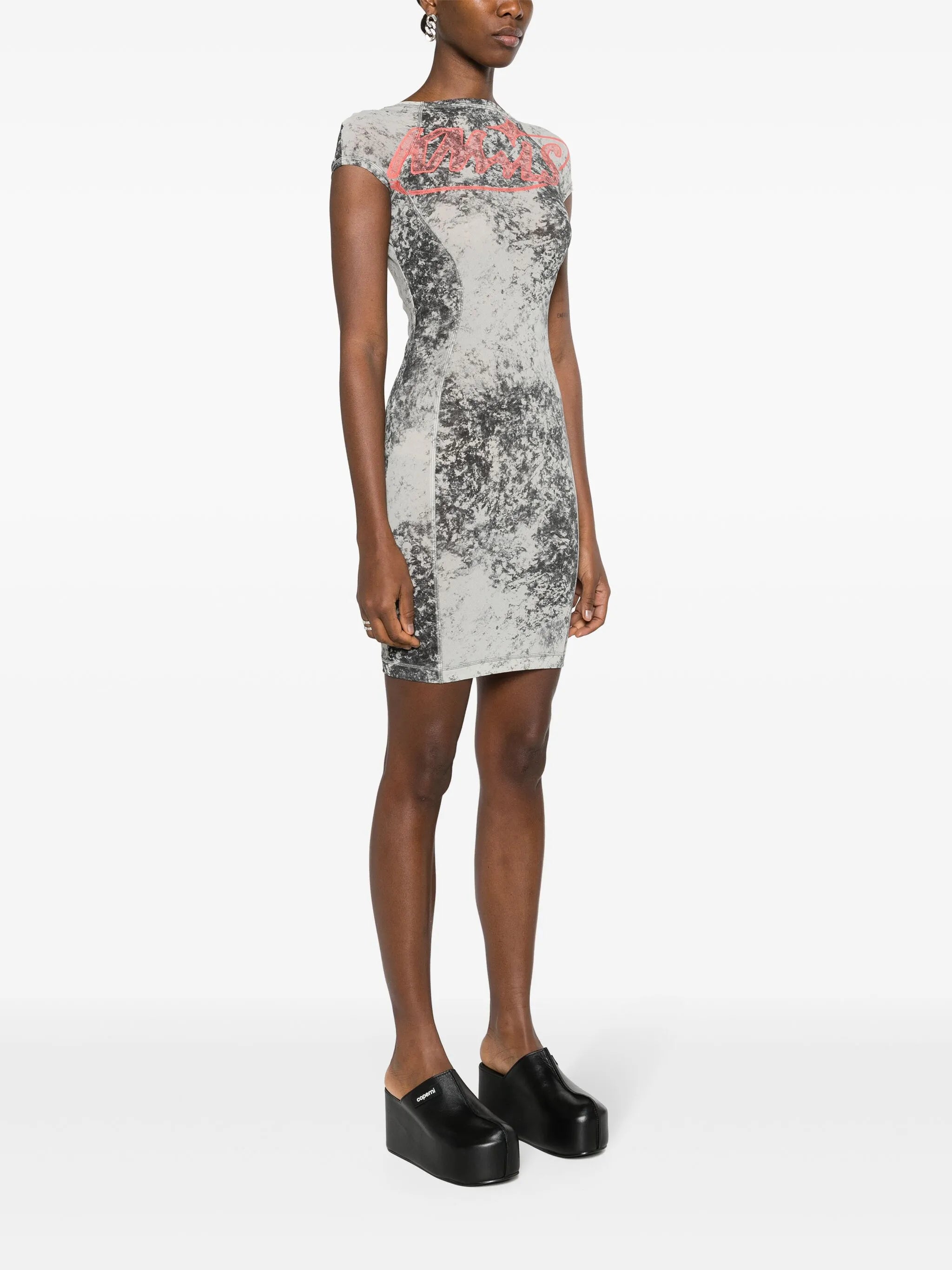 Turbo logo-print dress