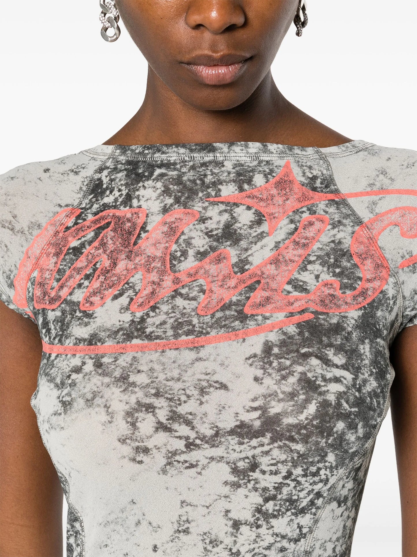Turbo logo-print dress
