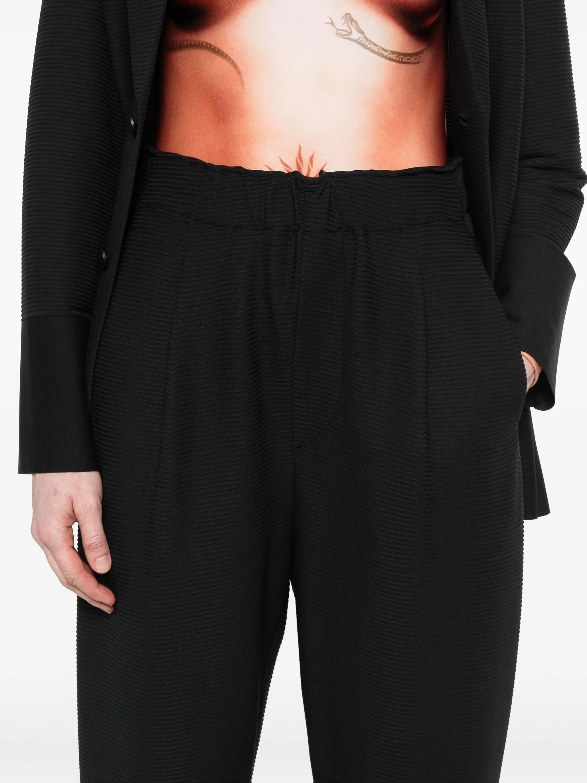 cropped tapered trousers