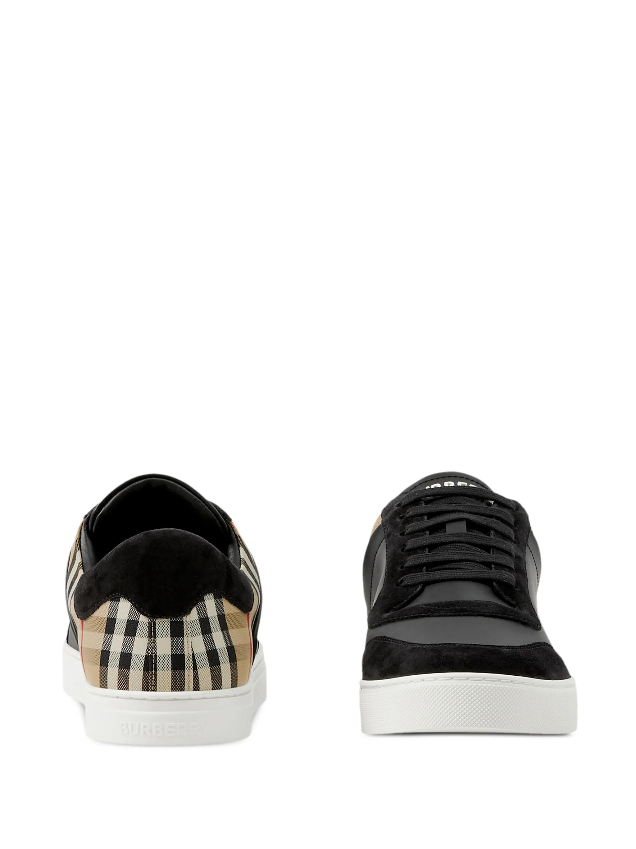 check-print sneakers