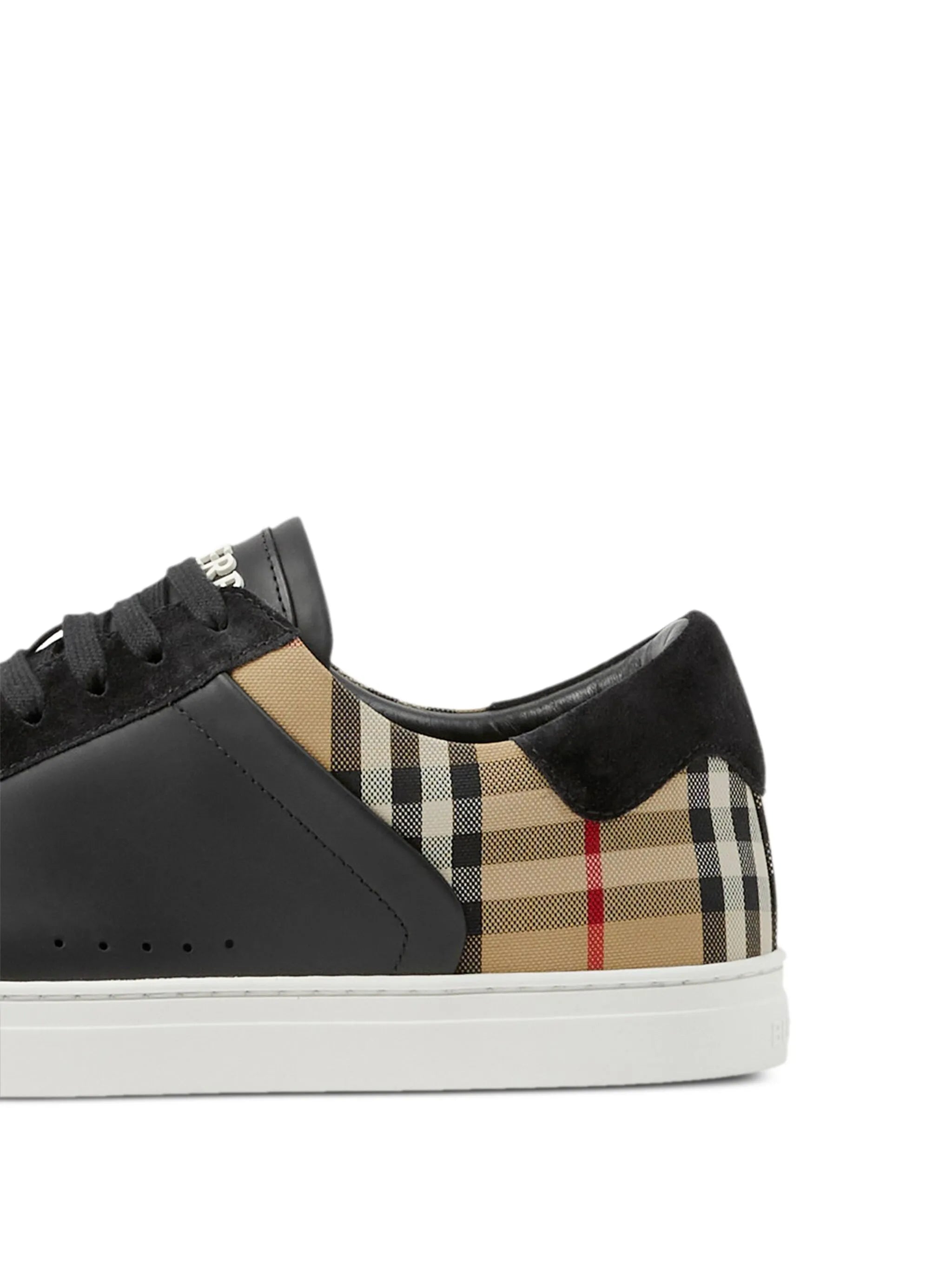 check-print sneakers