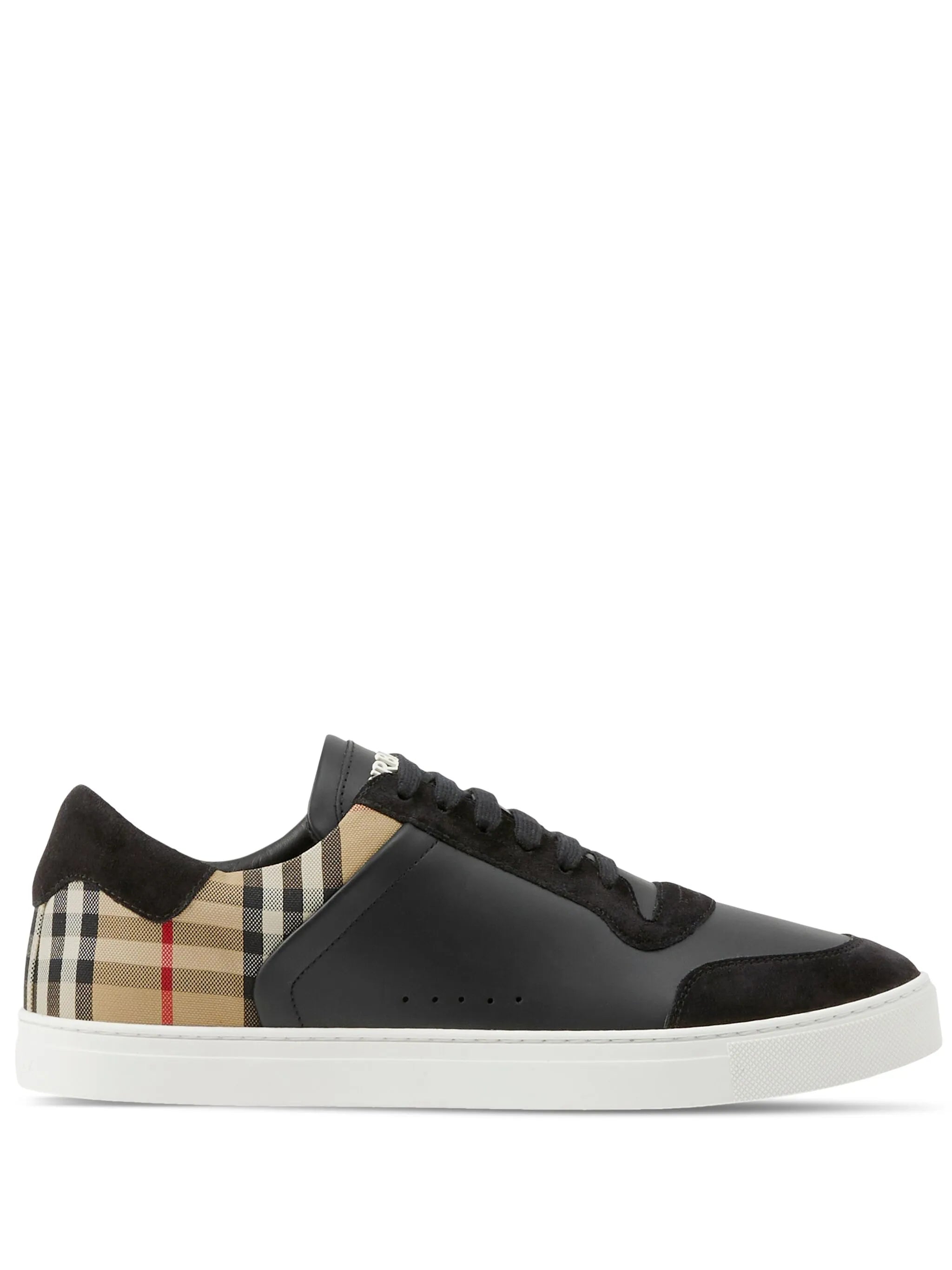 check-print sneakers