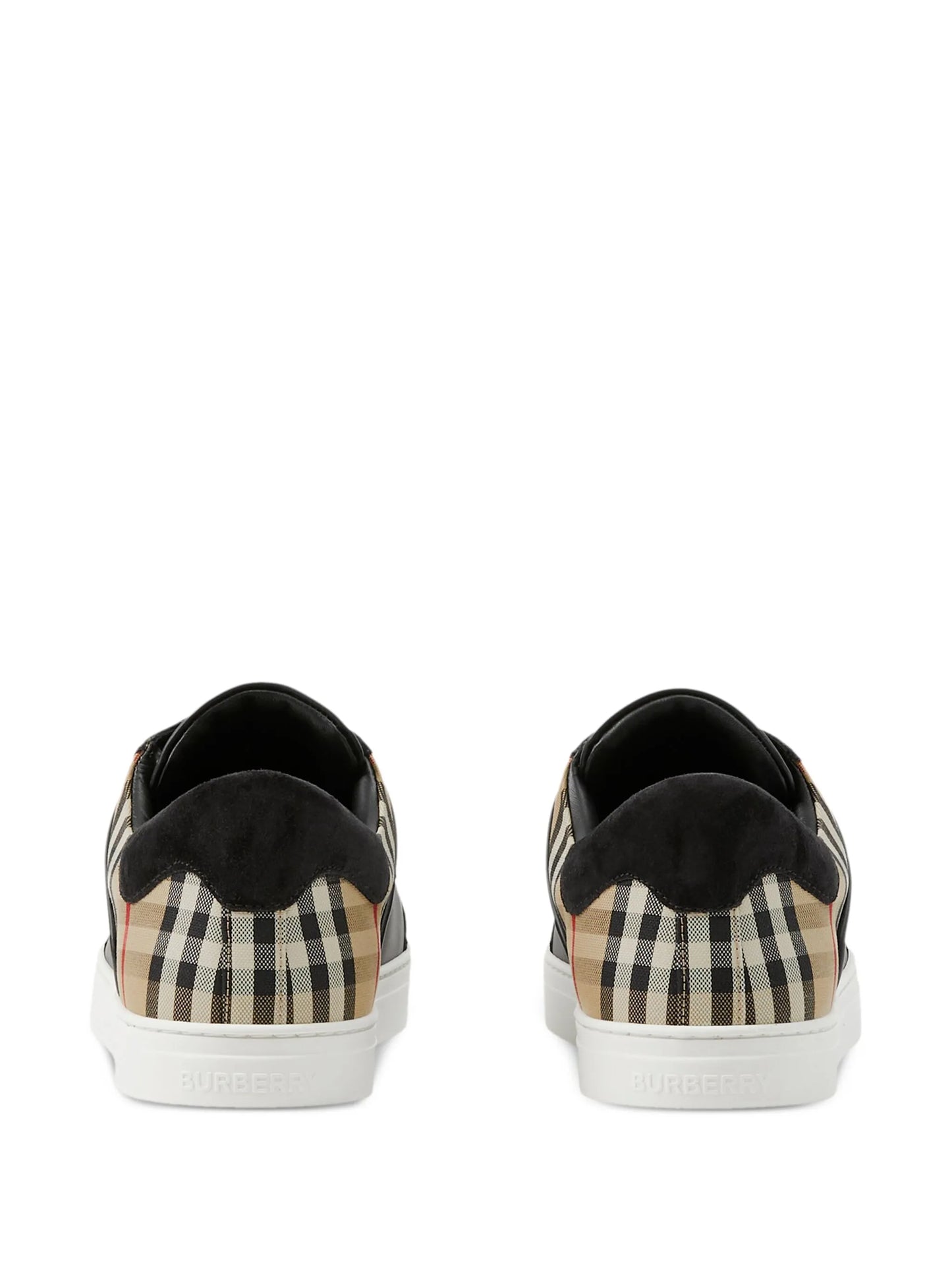 check-print sneakers