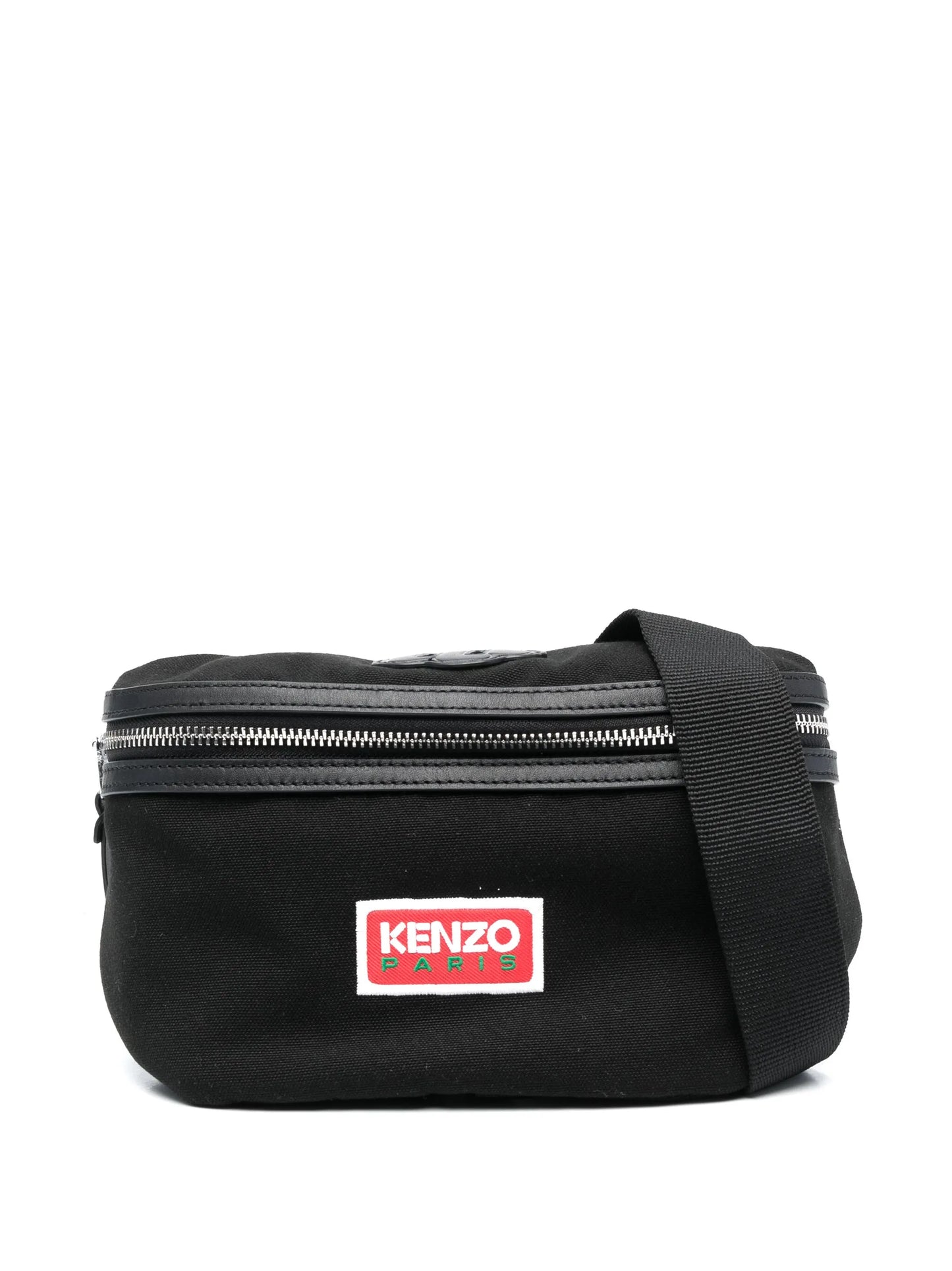logo-patch canvas belt bag