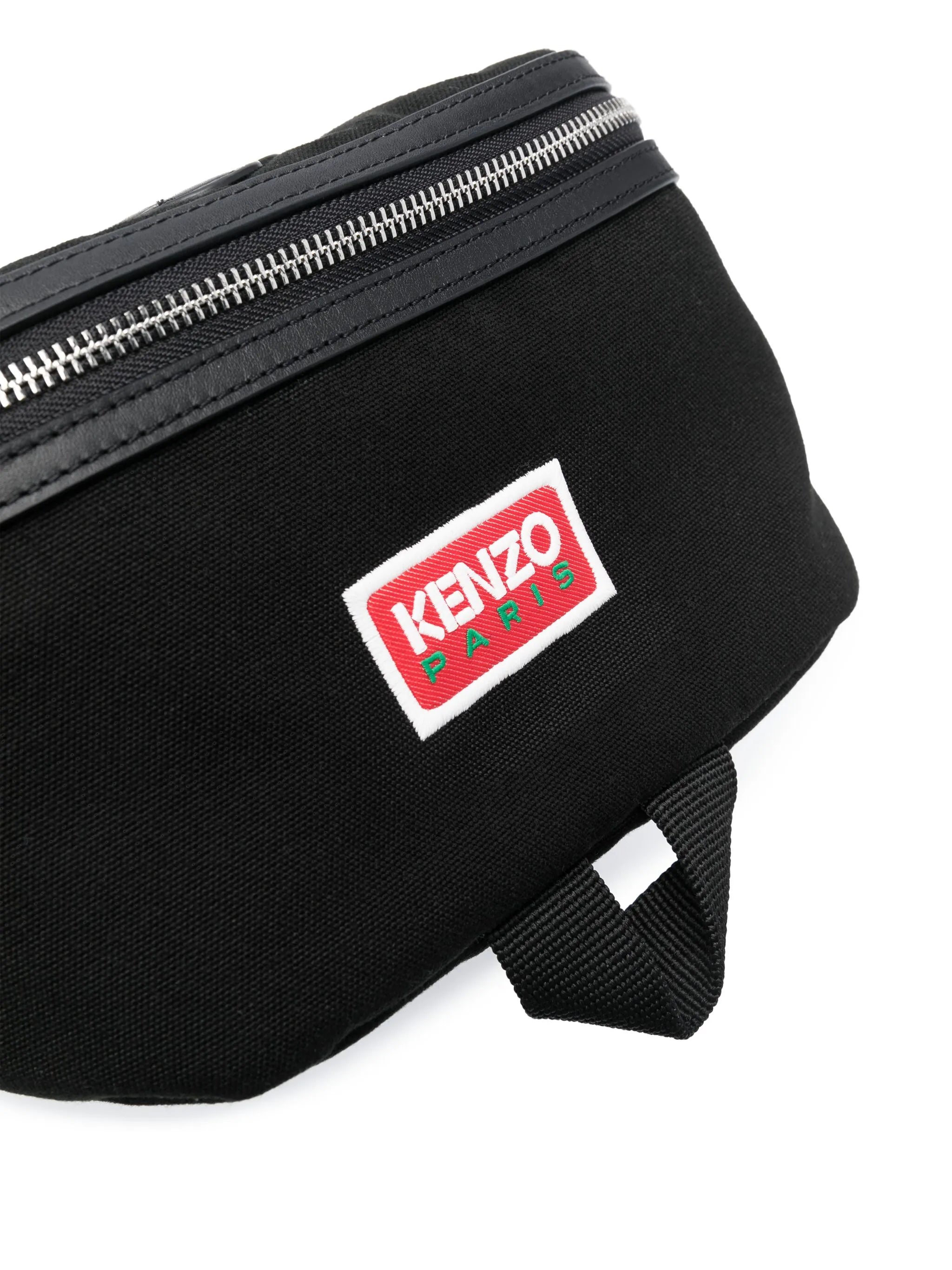logo-patch canvas belt bag