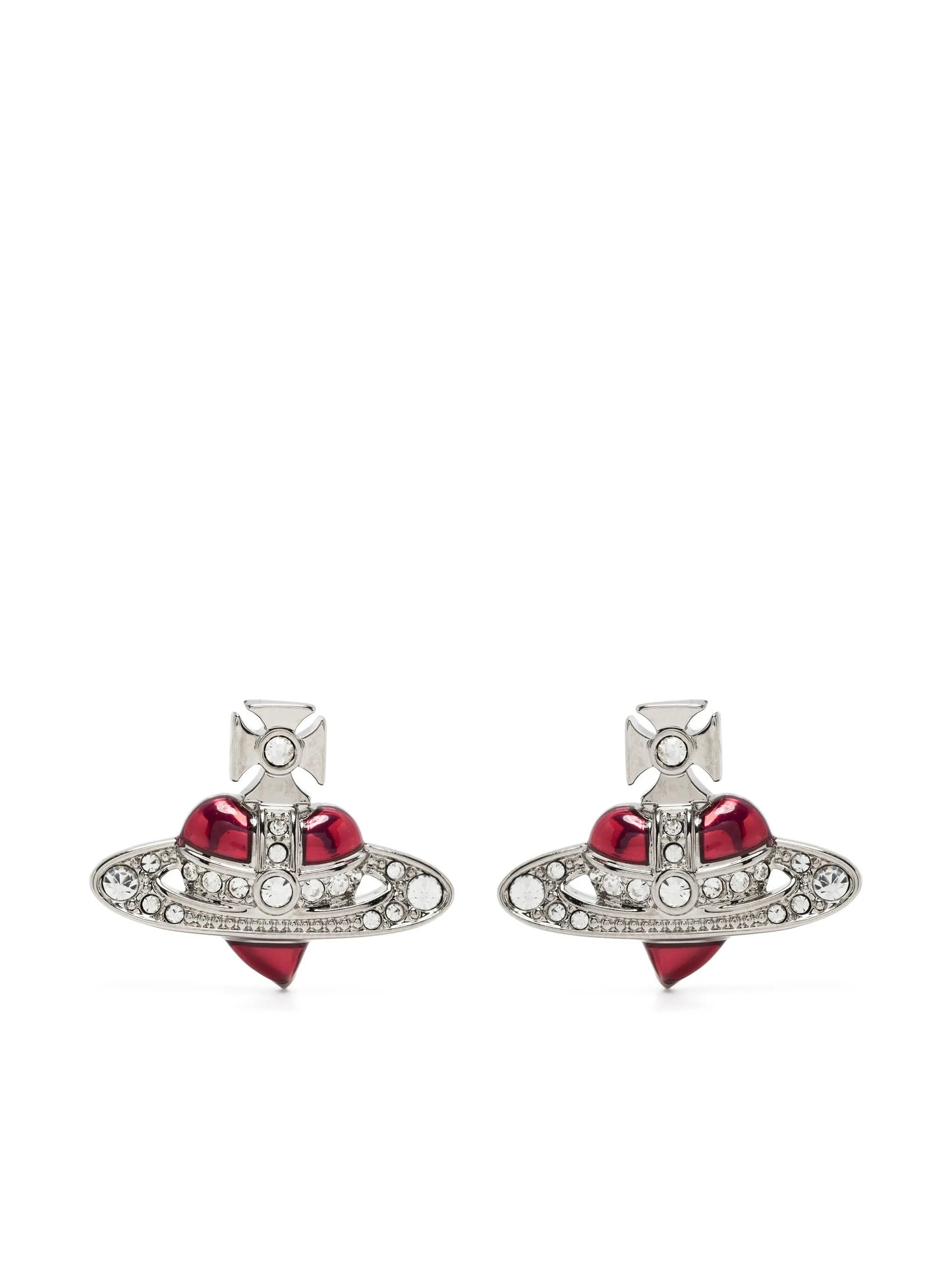 New Diamante Heart stud earrings