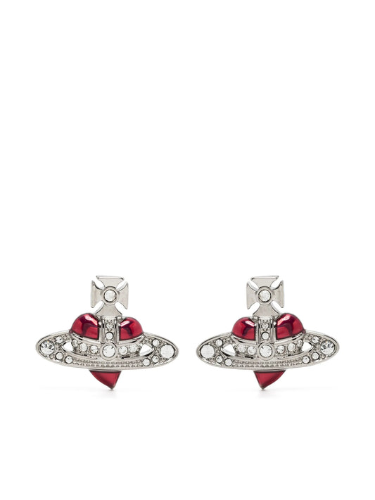 New Diamante Heart stud earrings