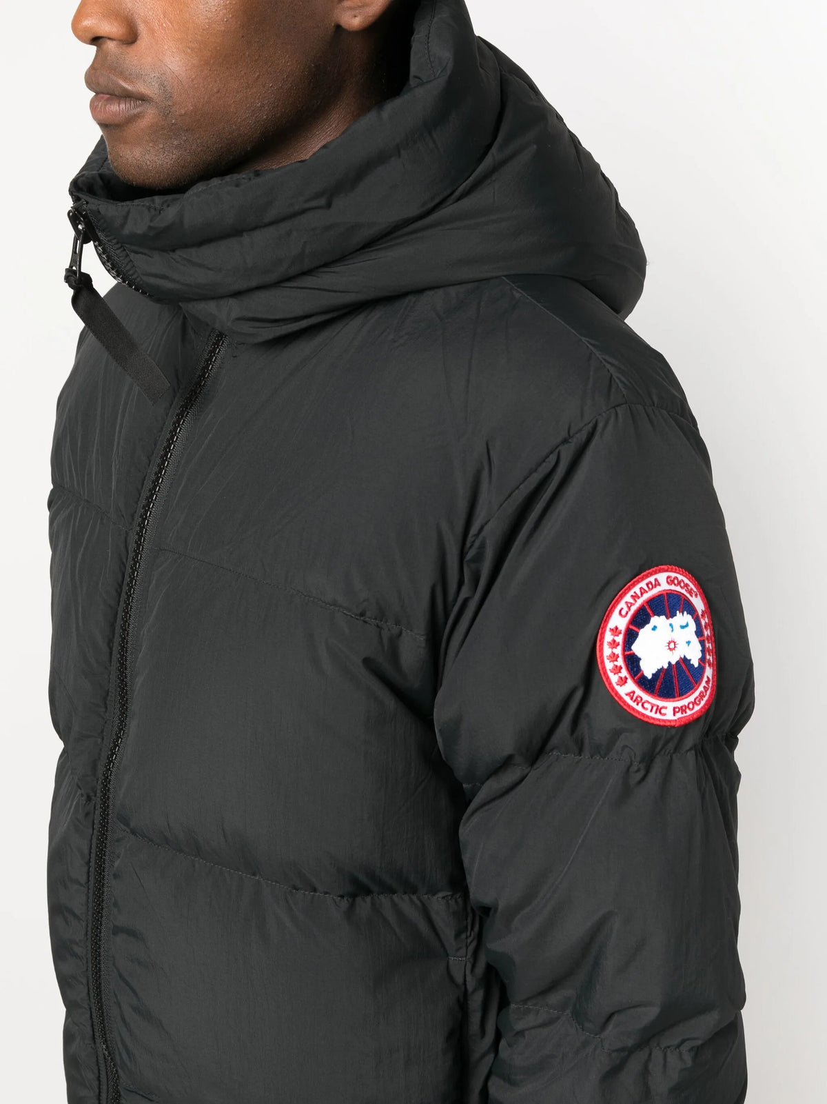 quilted hooded coat