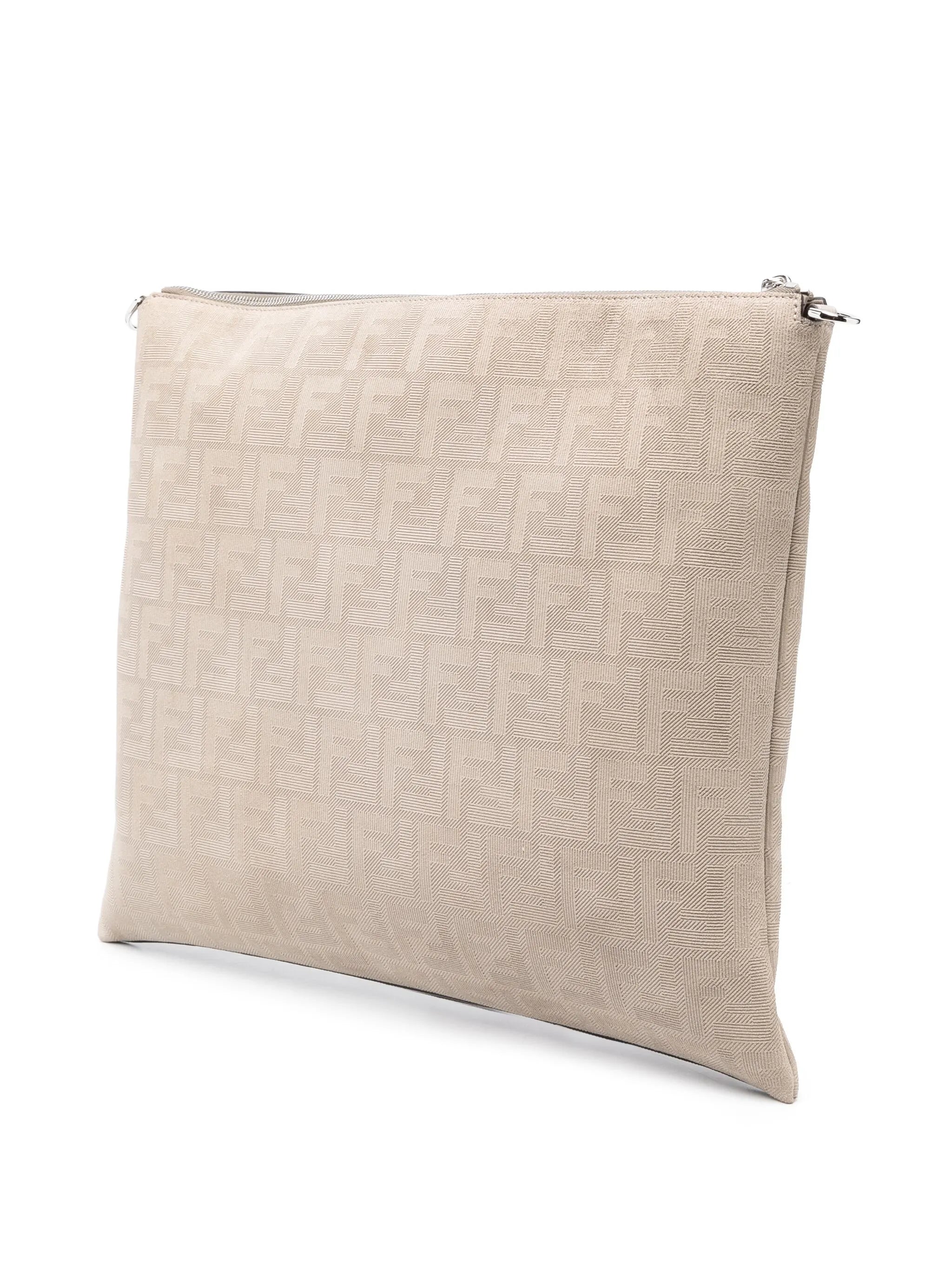 FF-pattern leather tote bag