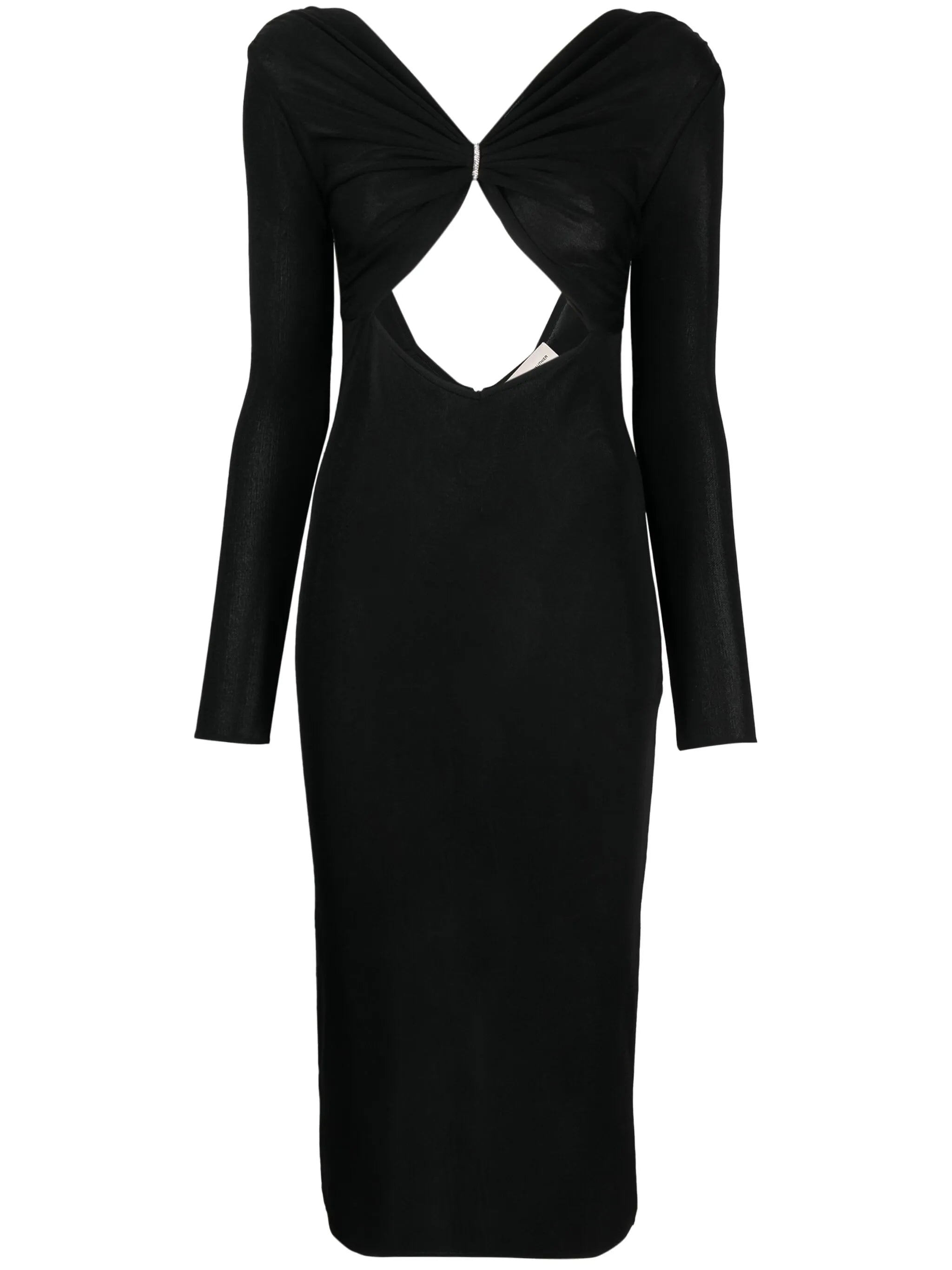 V-neck cut-out  midi dress