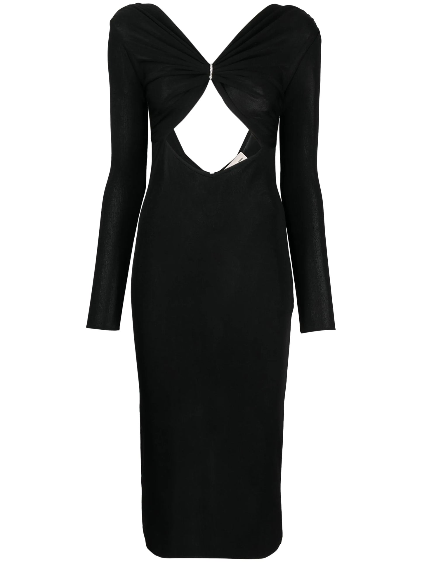 V-neck cut-out  midi dress