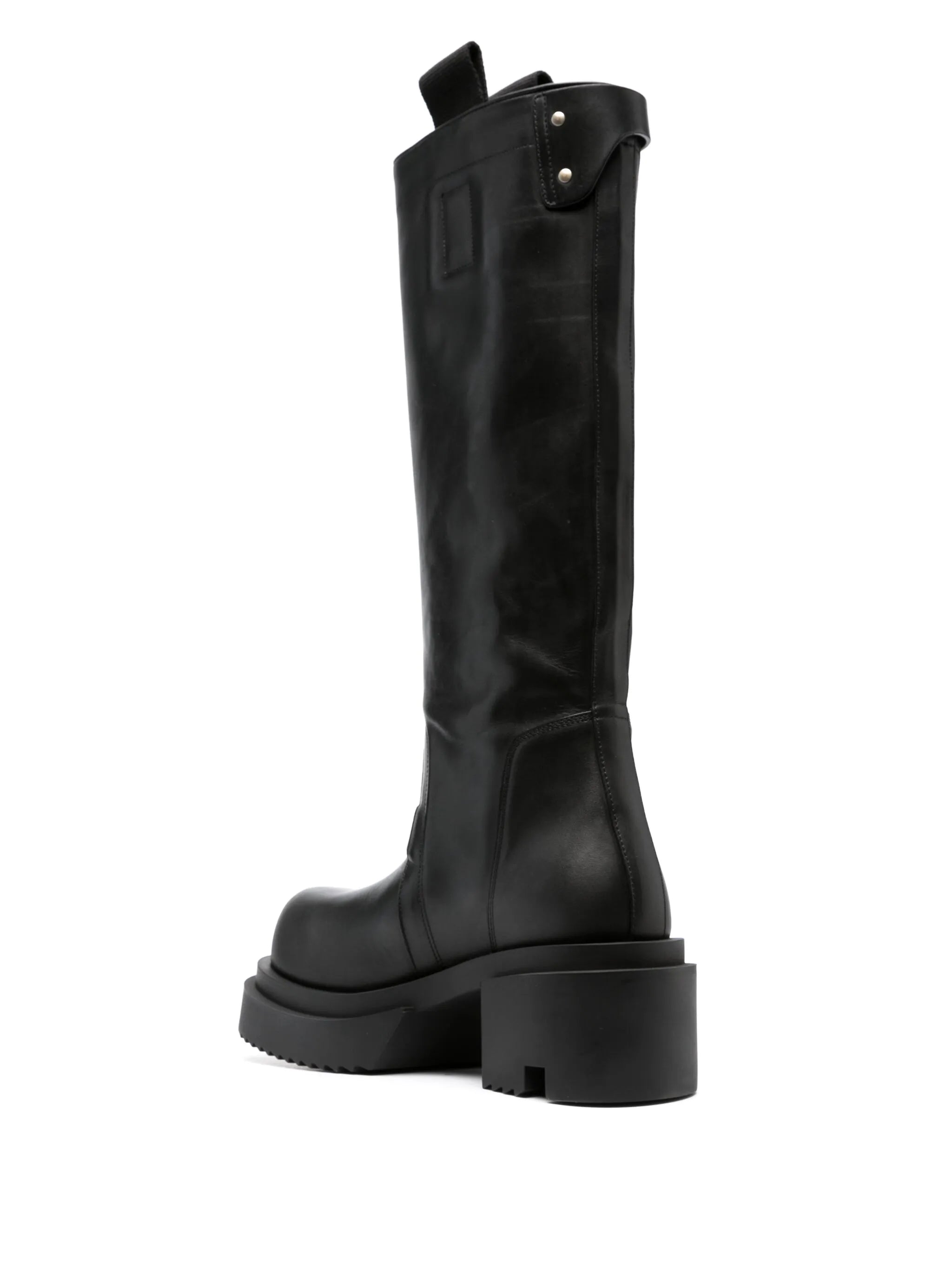 80mm polished-leather knee-high boots
