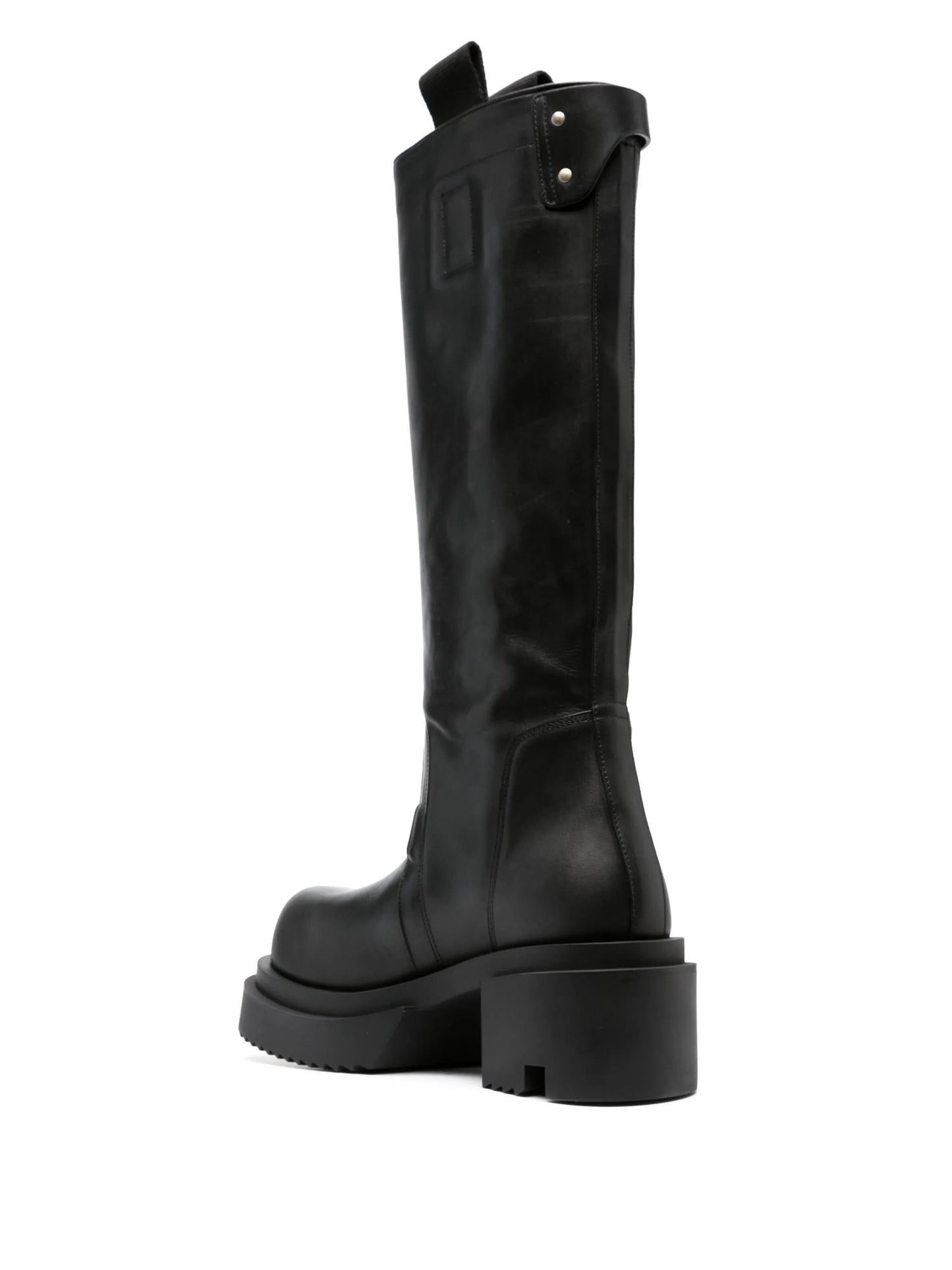 80mm polished-leather knee-high boots