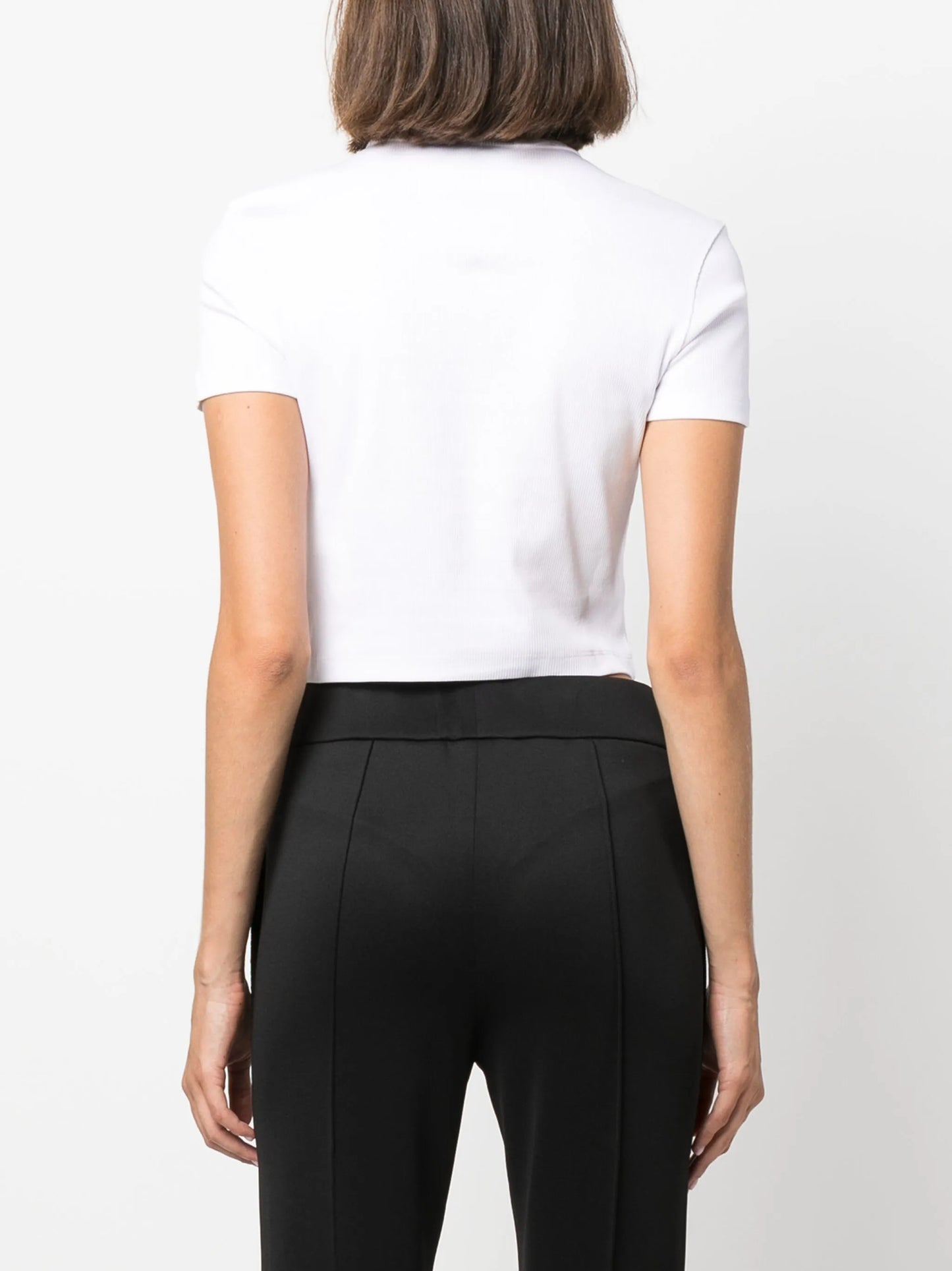 logo-embroidered ribbed T-shirt