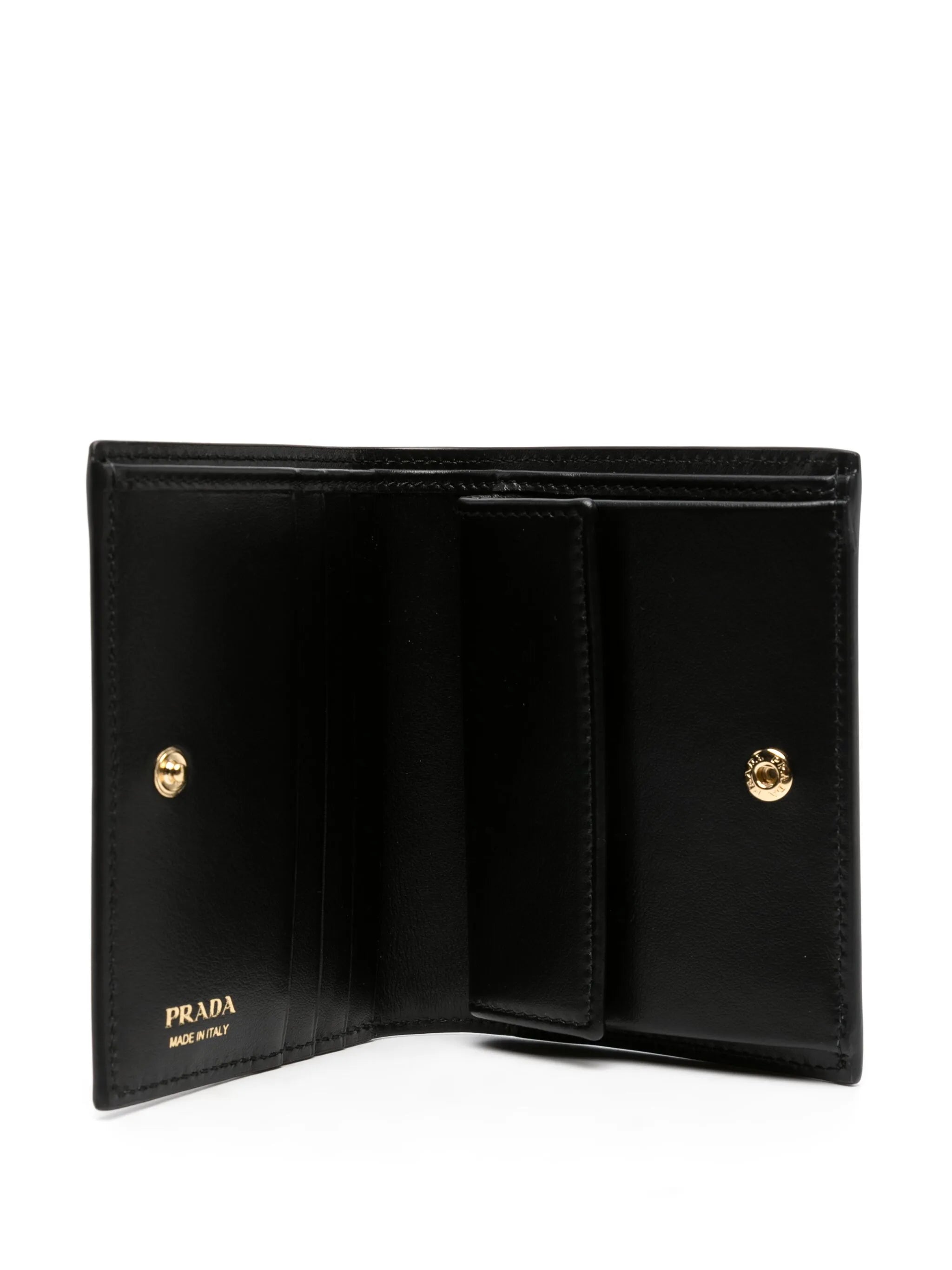 logo-plaque floral-embossed patent wallet