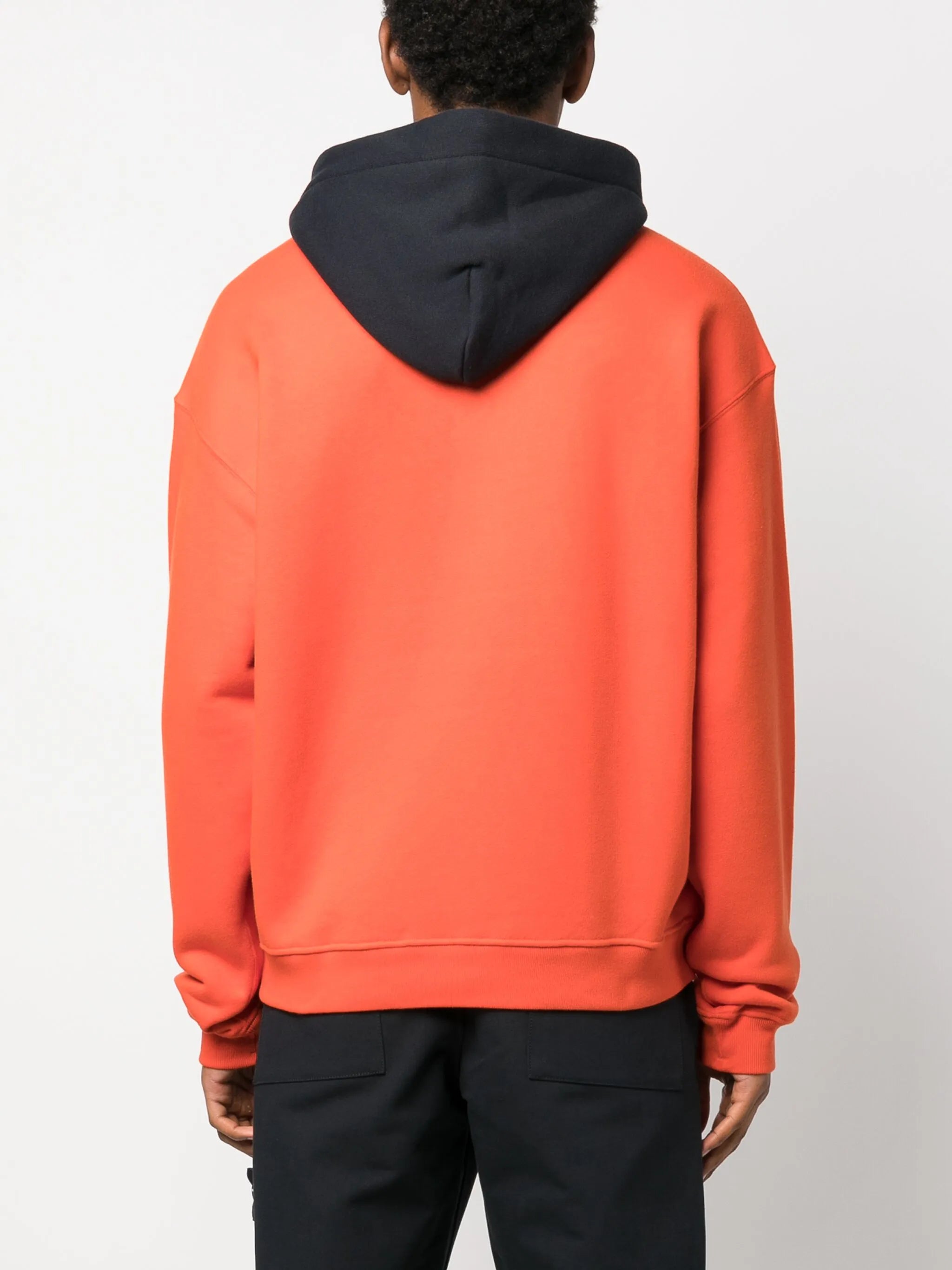 colour-block cotton hoodie