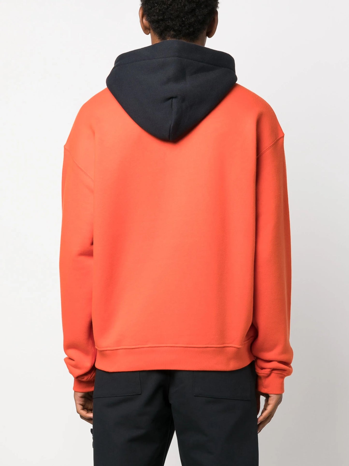 colour-block cotton hoodie