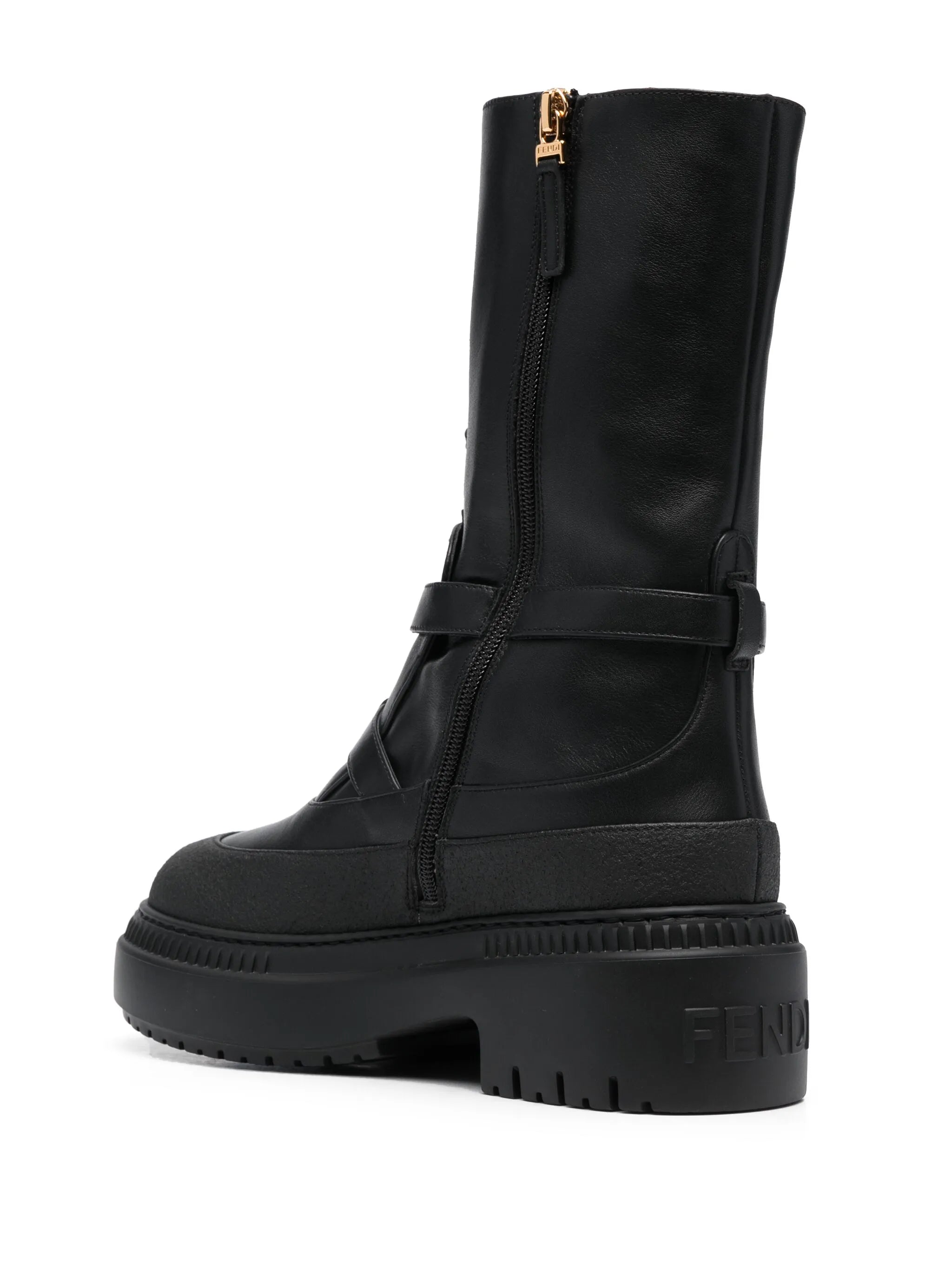 Delfina leather biker boots