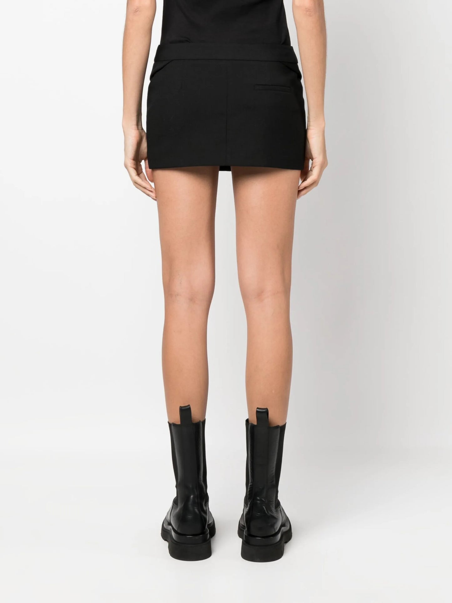 buckle-detail straight miniskirt