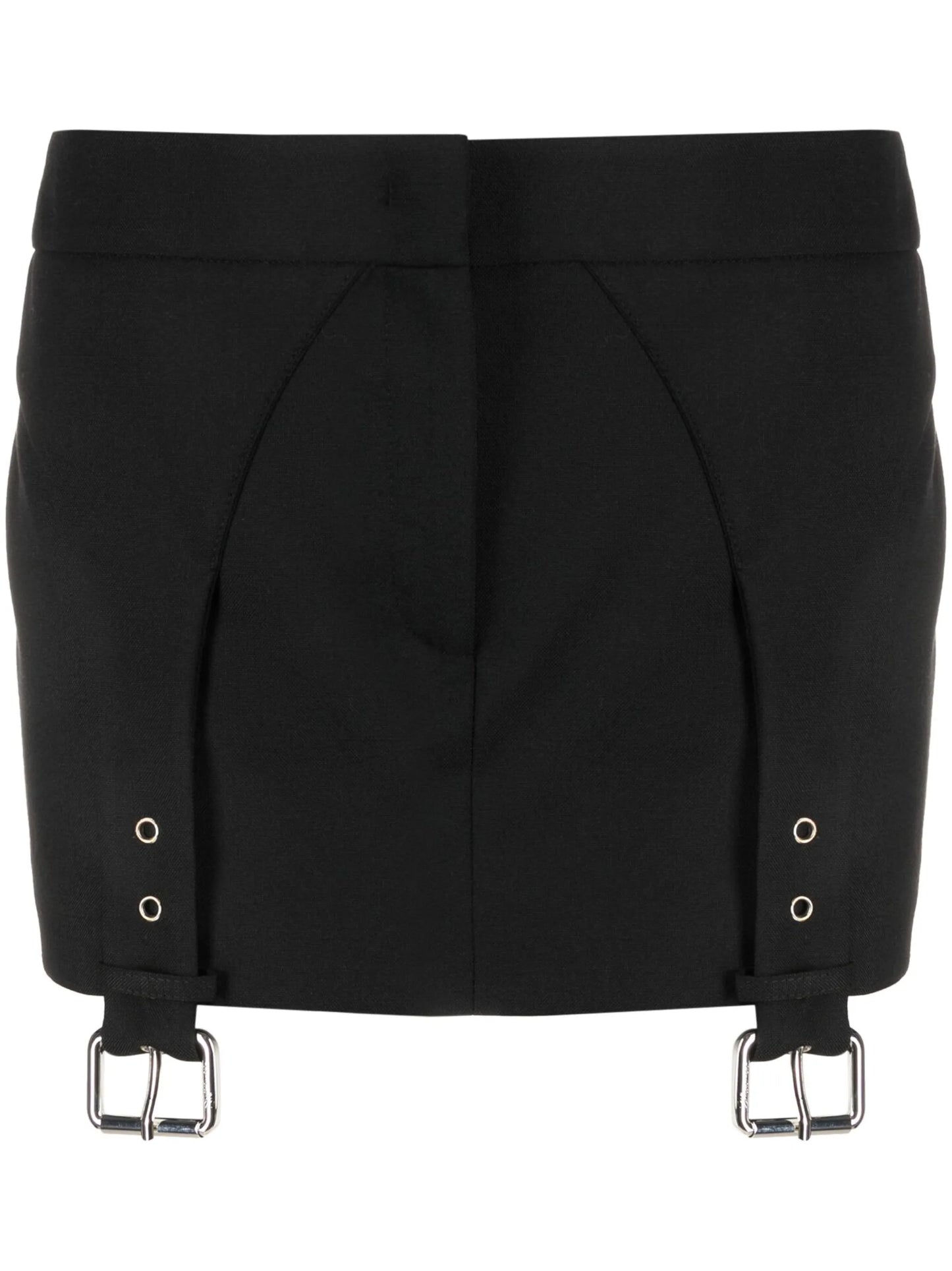 buckle-detail straight miniskirt