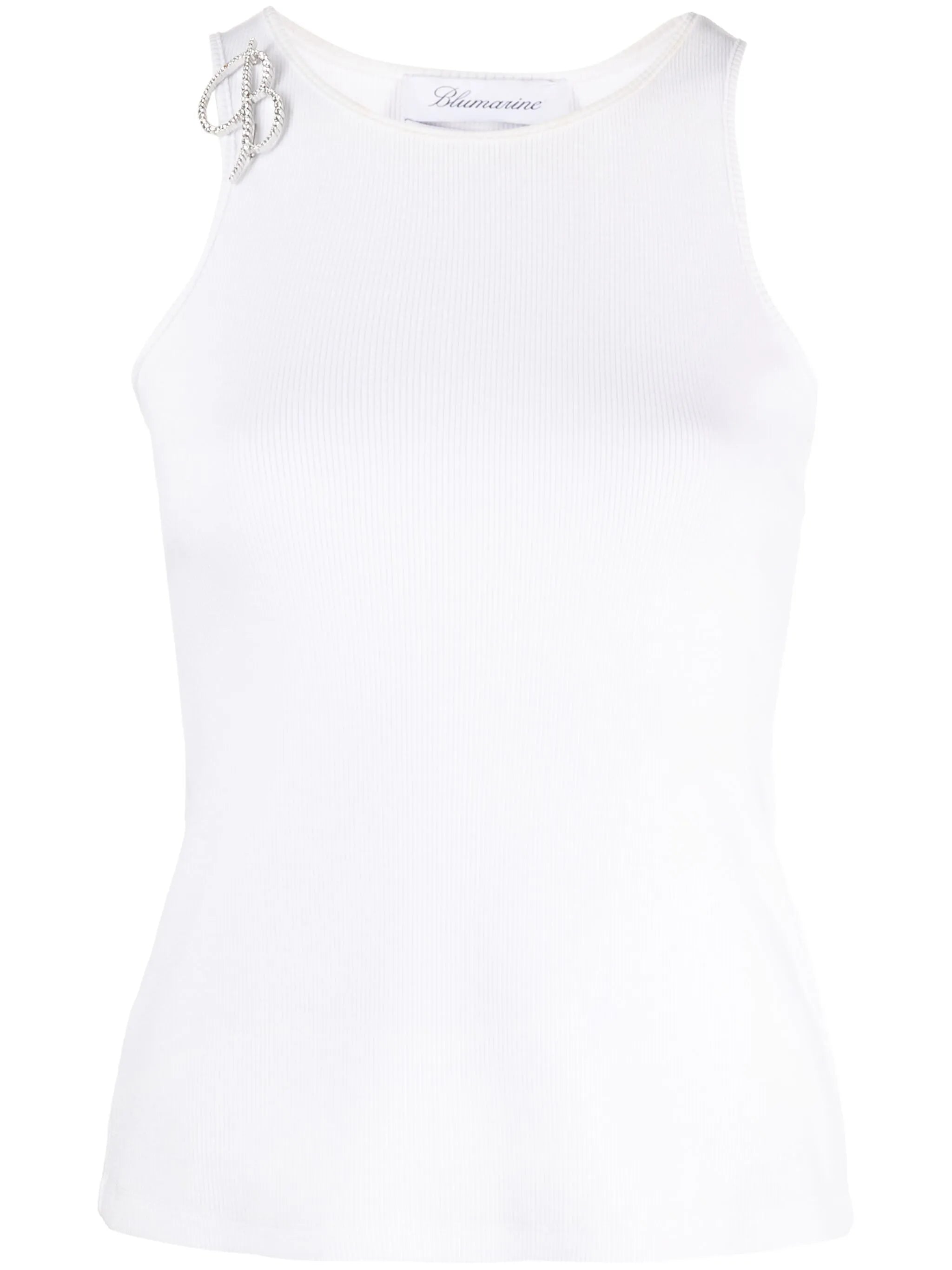 brooch-detail tank top