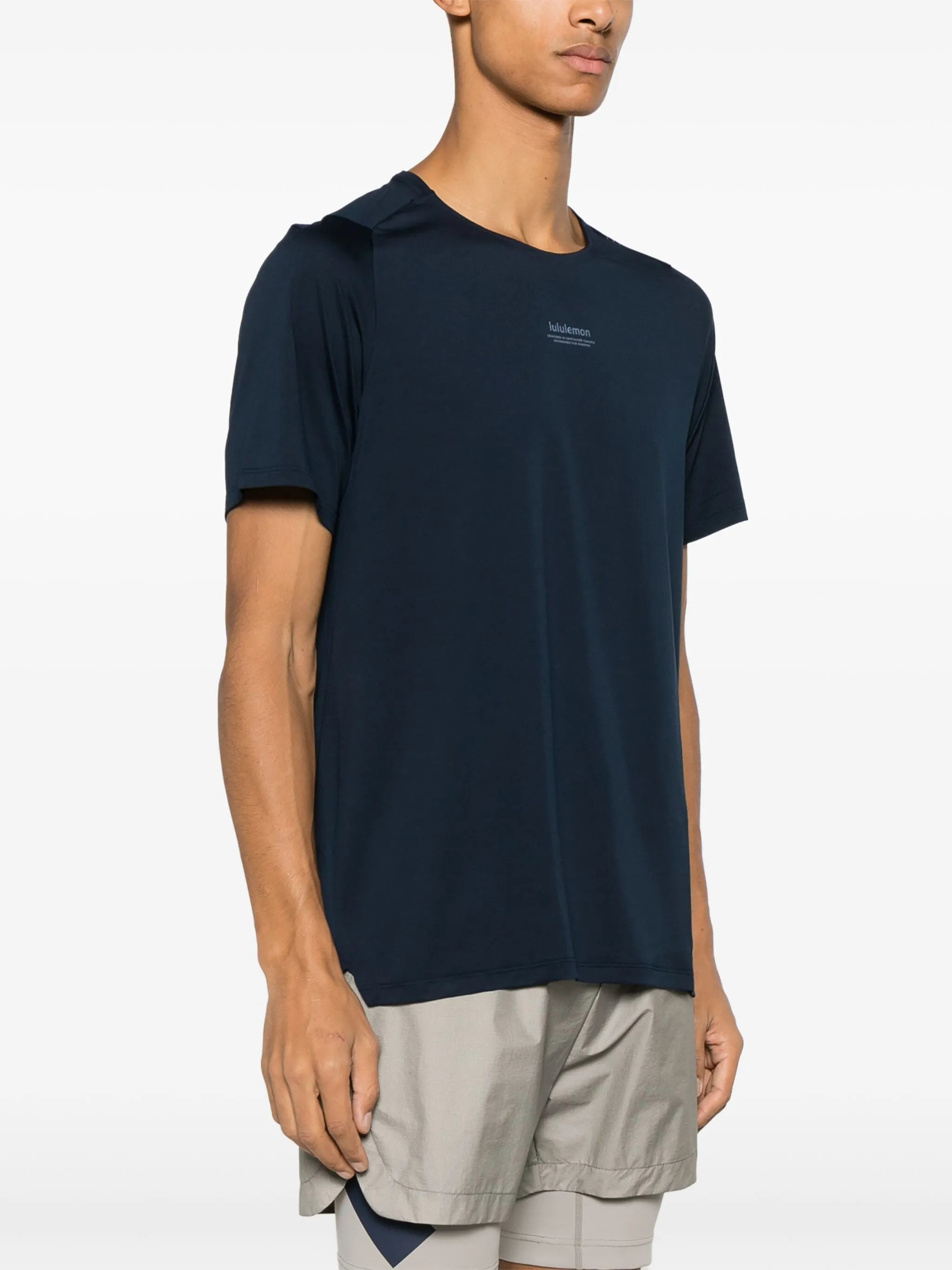 printed multi-panel lightweight T-shirt