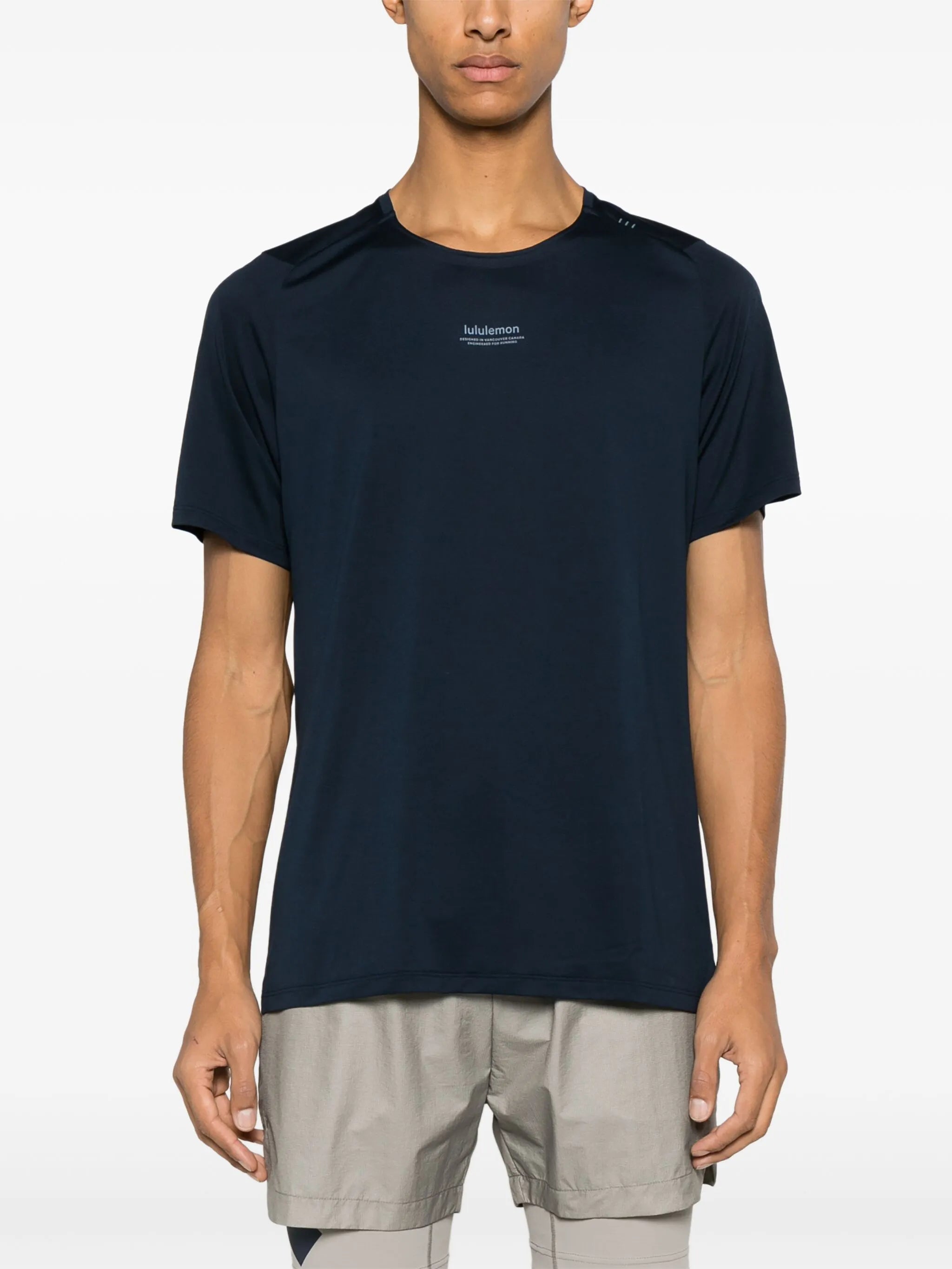 printed multi-panel lightweight T-shirt