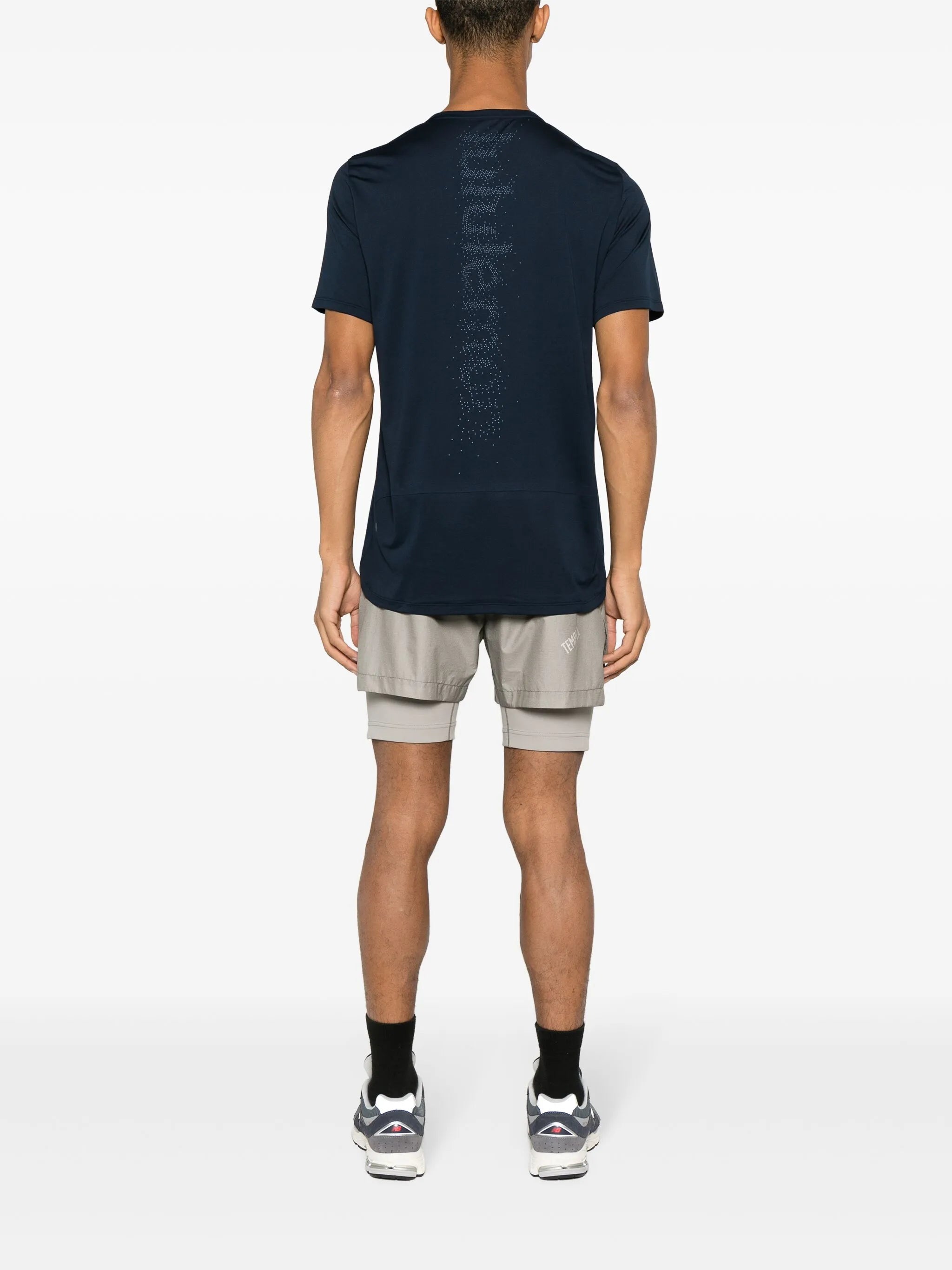 printed multi-panel lightweight T-shirt