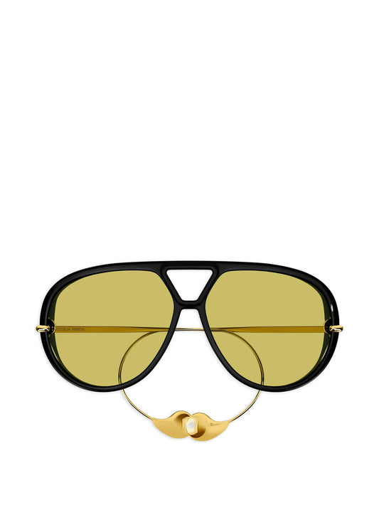 Drop pilot-frame sunglasses