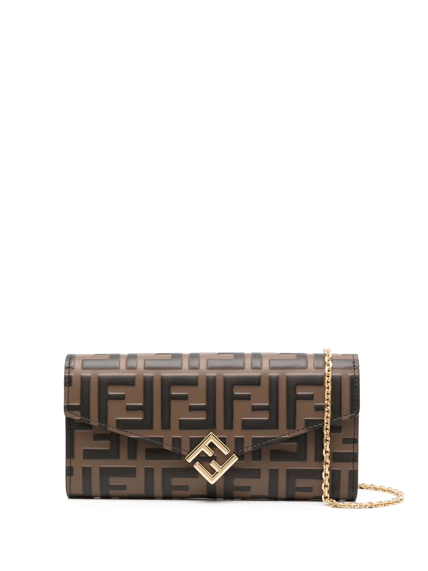 FF Diamonds leather chain wallet