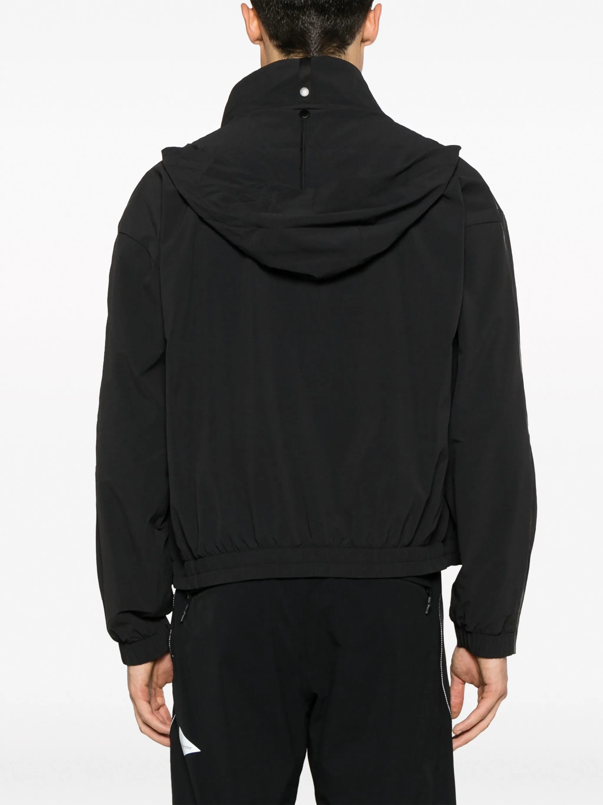 zip-fastening hooded jacket