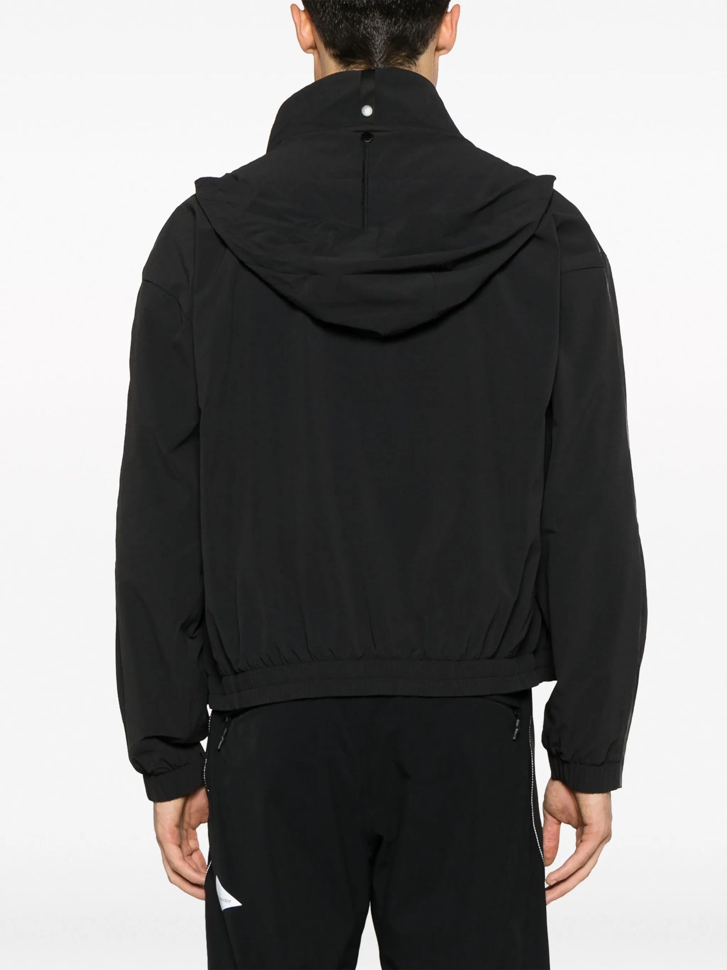 zip-fastening hooded jacket