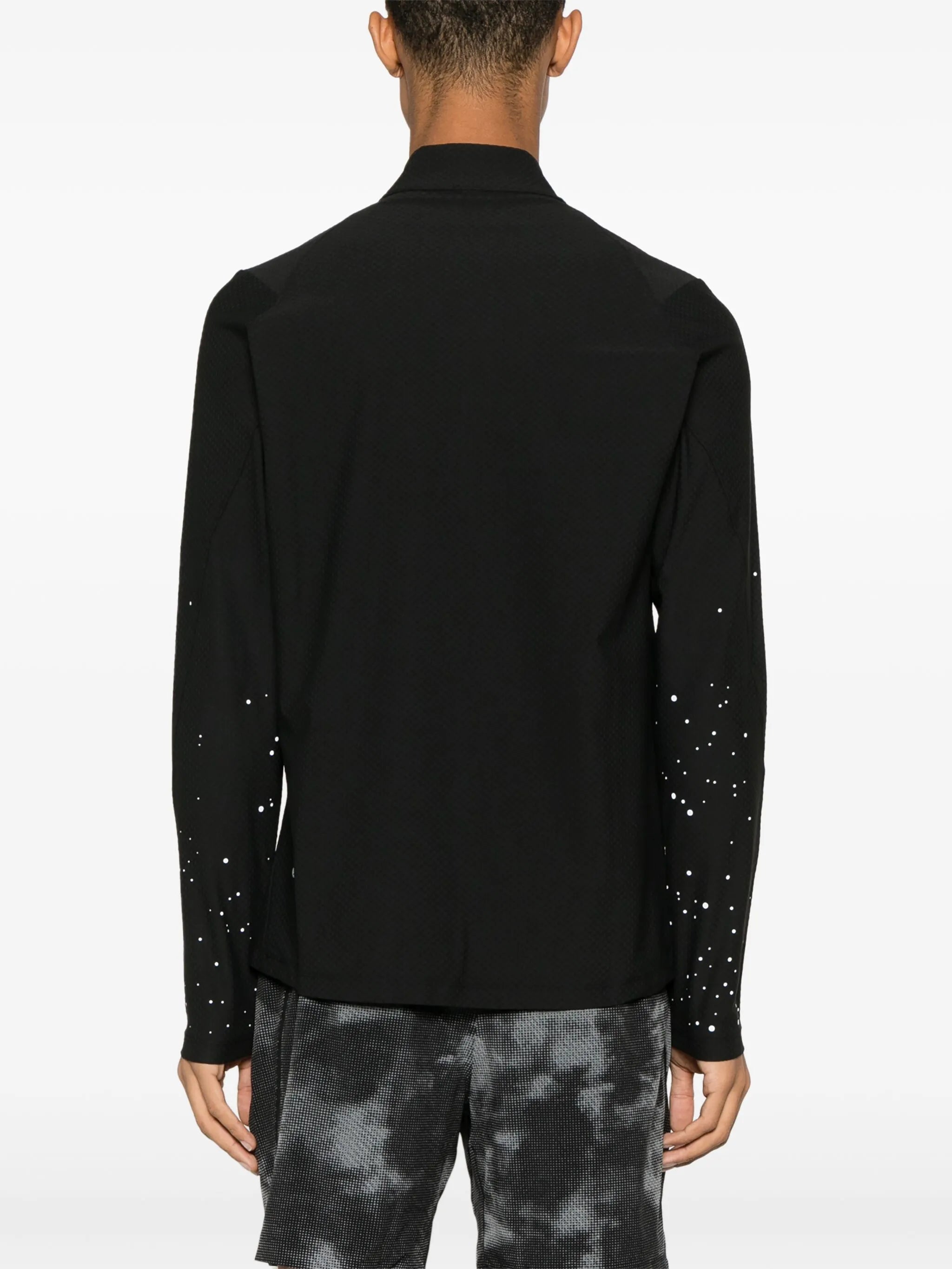 half zip-up logo-print sweatshirt