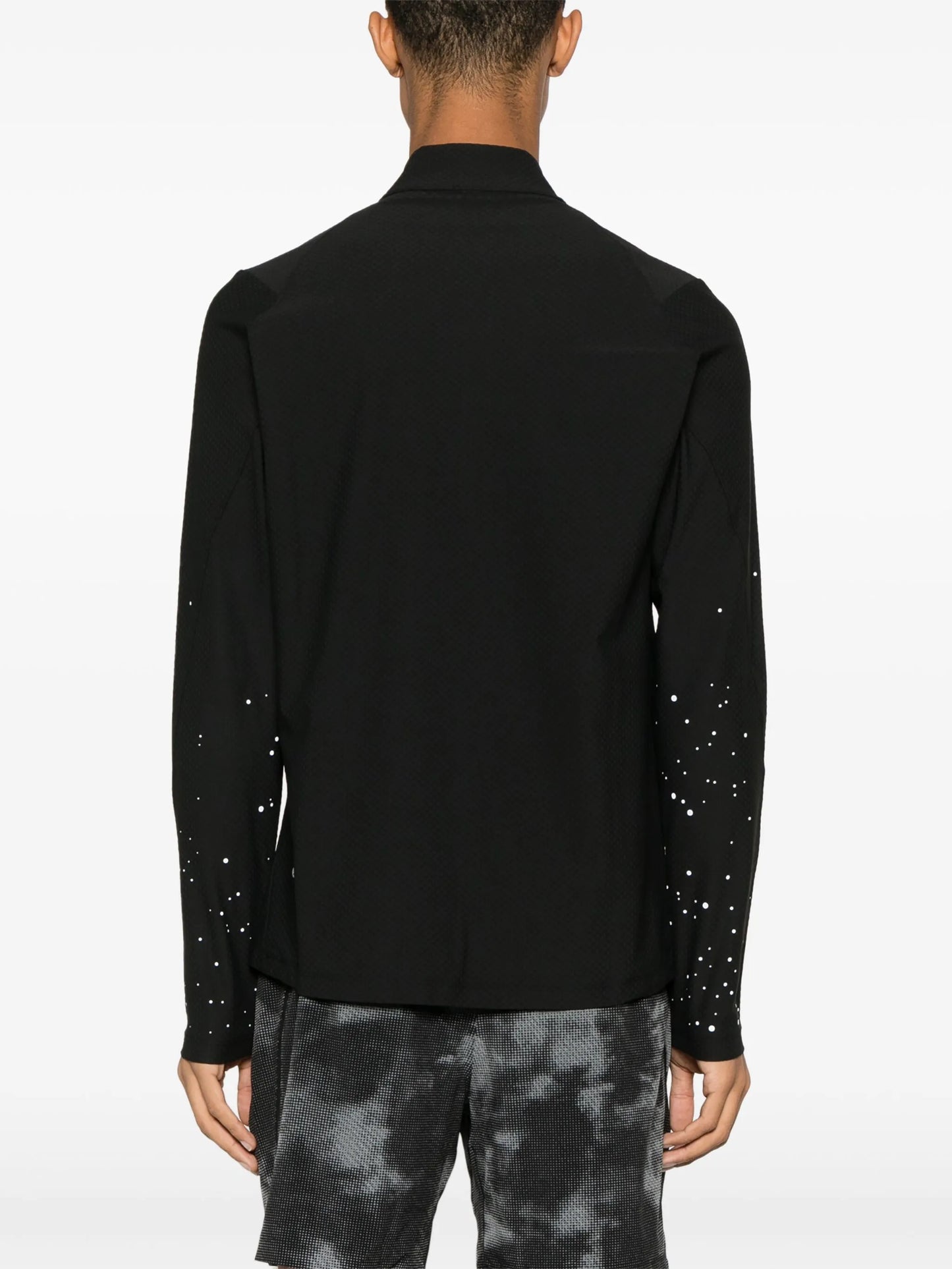 half zip-up logo-print sweatshirt