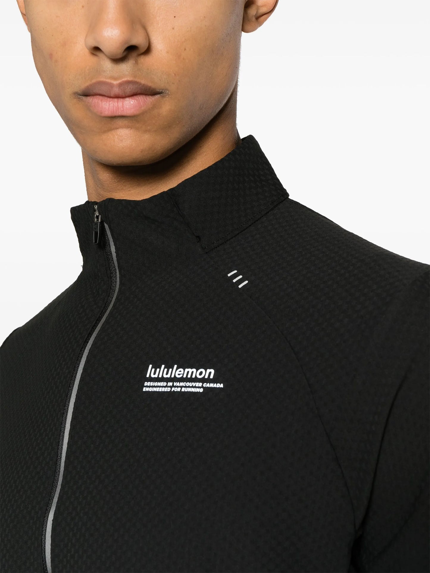 half zip-up logo-print sweatshirt